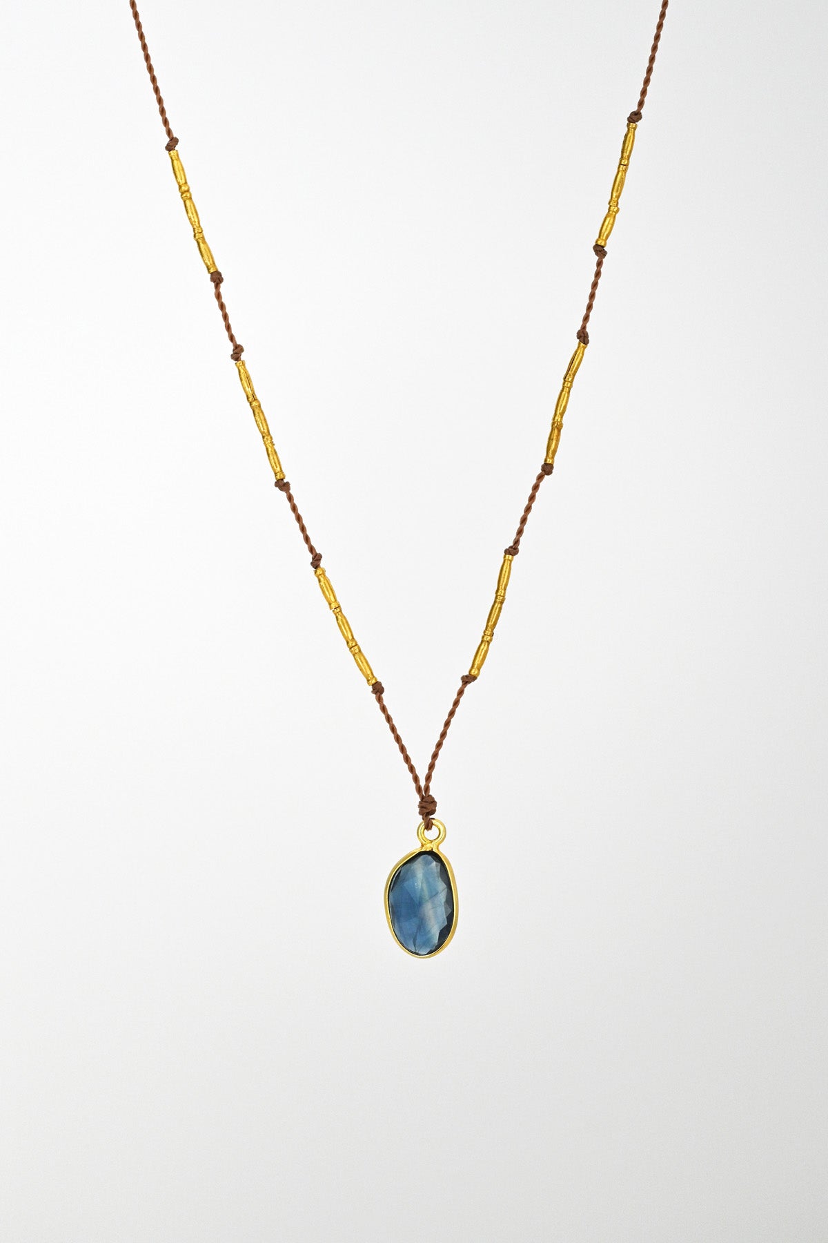 One of a kind Sapphire Necklace by Margaret Solow at Abacus Row Handmade Jewelry