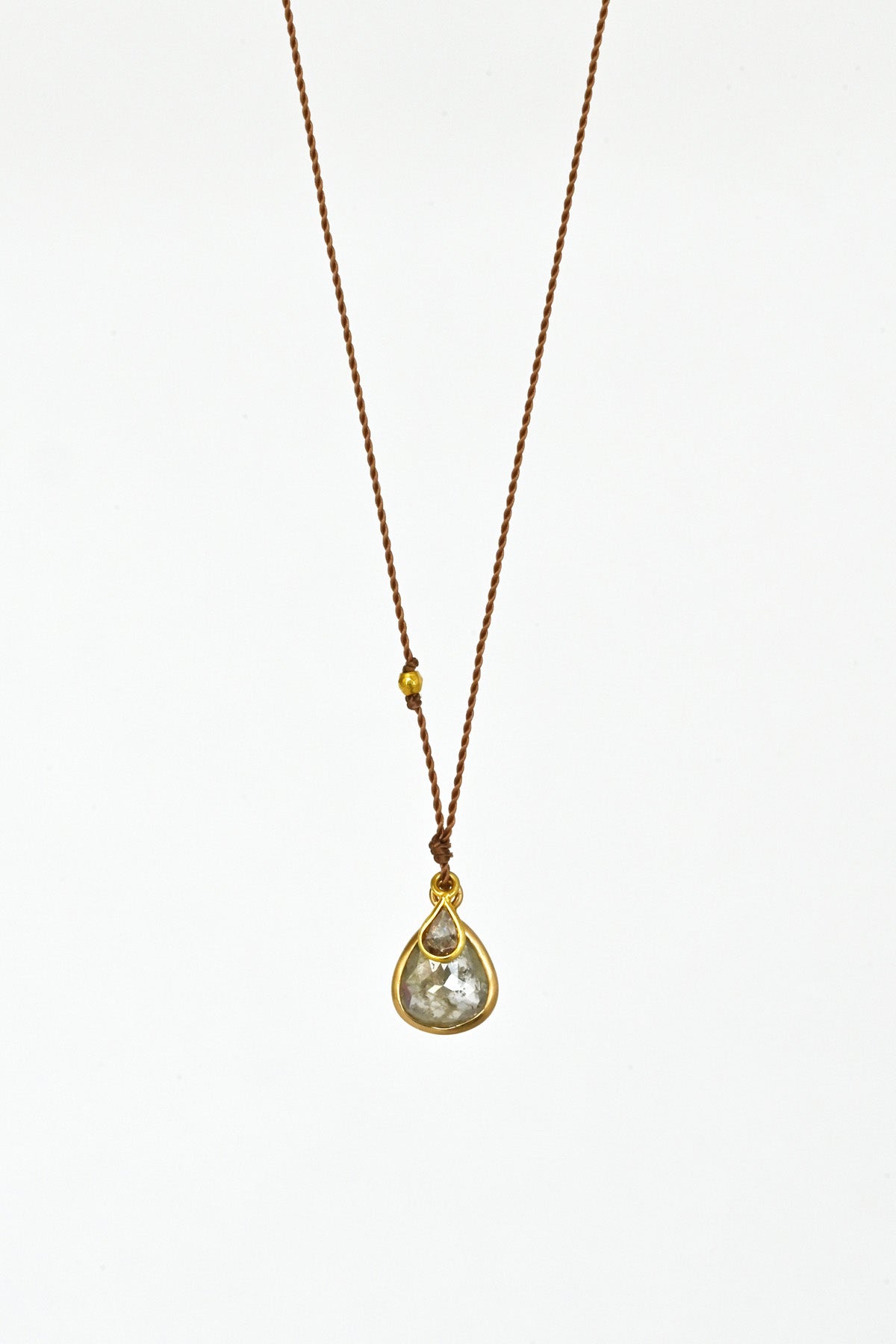 One of a kind Diamond Necklace by Margaret Solow at Abacus Row Handmade Jewelry