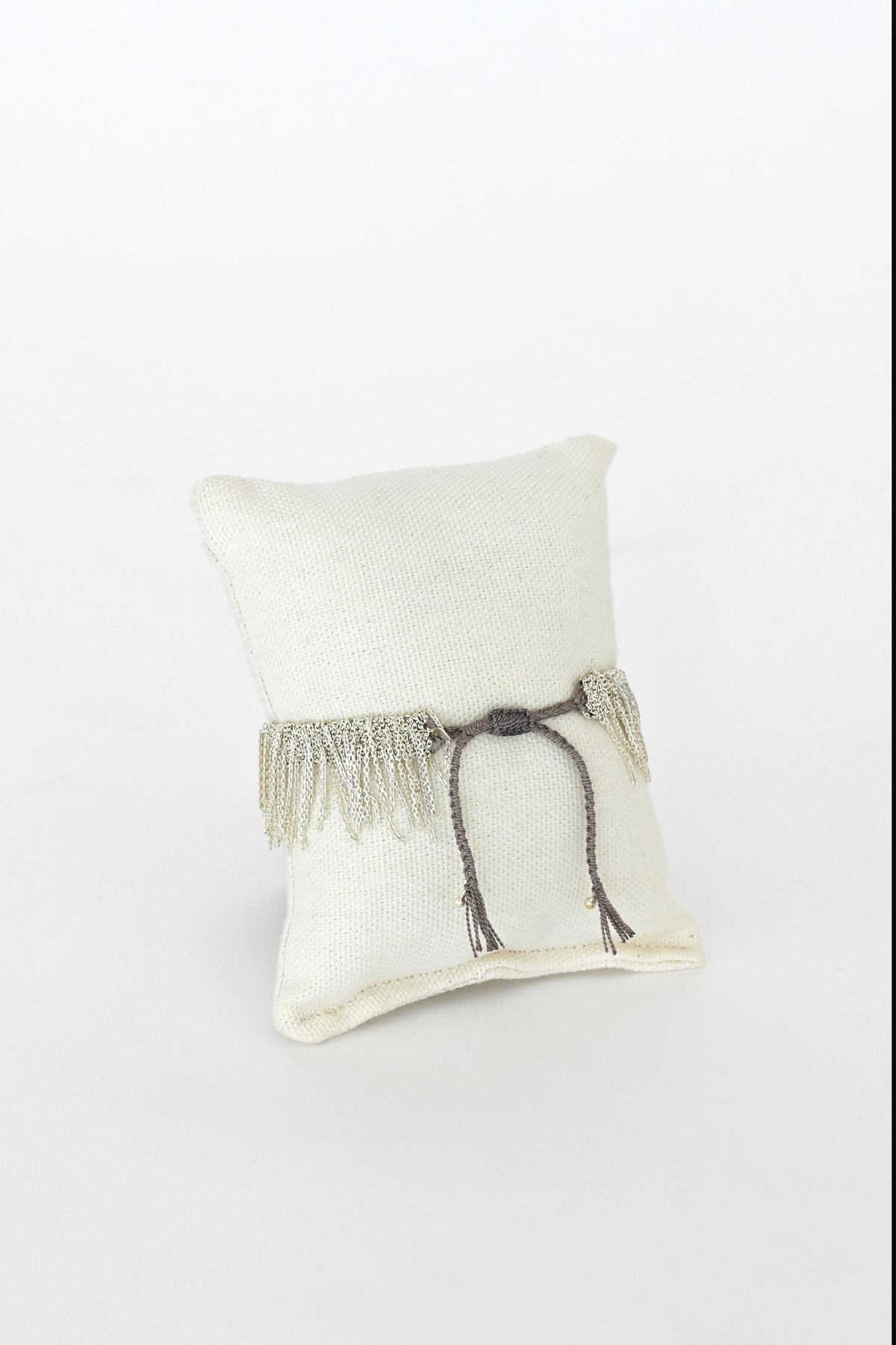 Closure area of No.675 Silver Bracelet by Marie Laure Chamorel at Abacus Row Handmade Jewelry