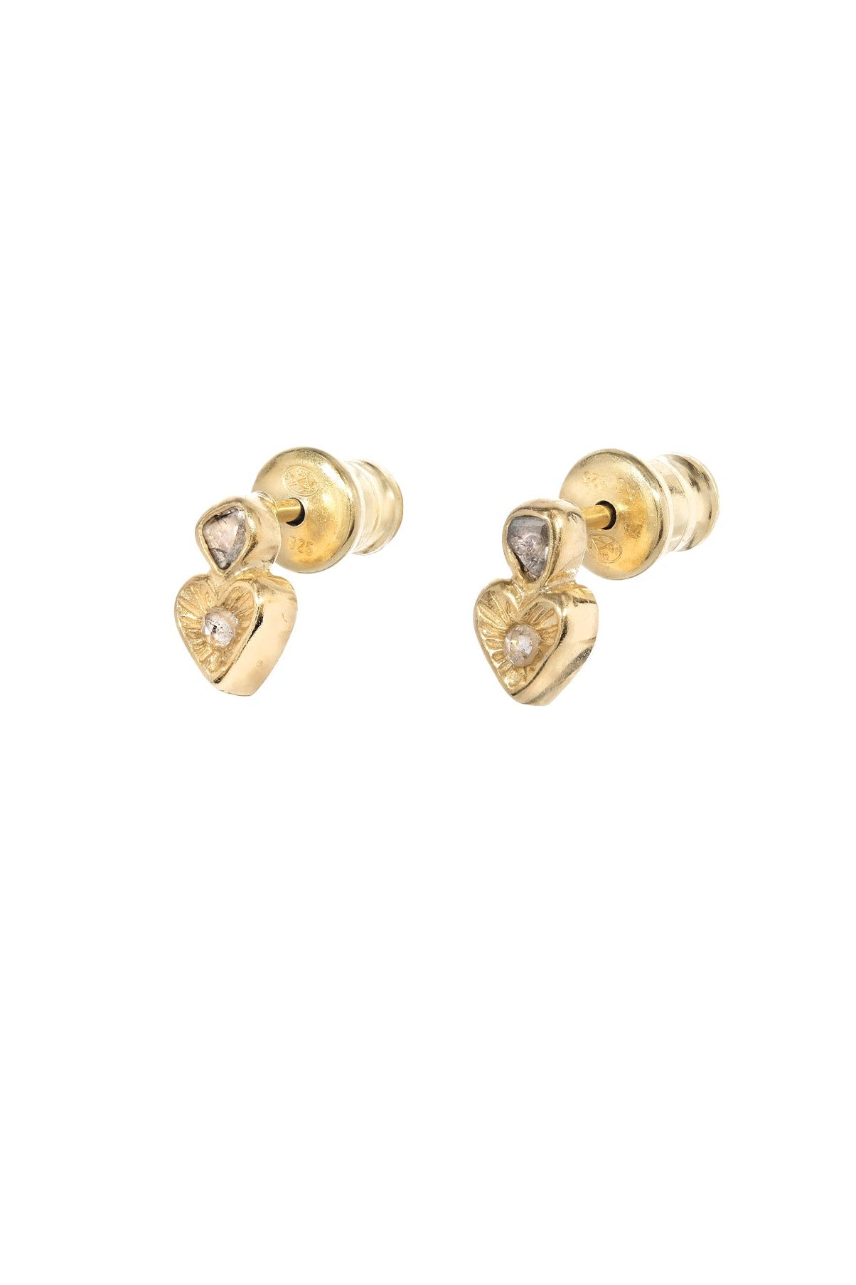 No.907 Gold Stud Earrings by Marie Laure Chamorel at Abacus Row