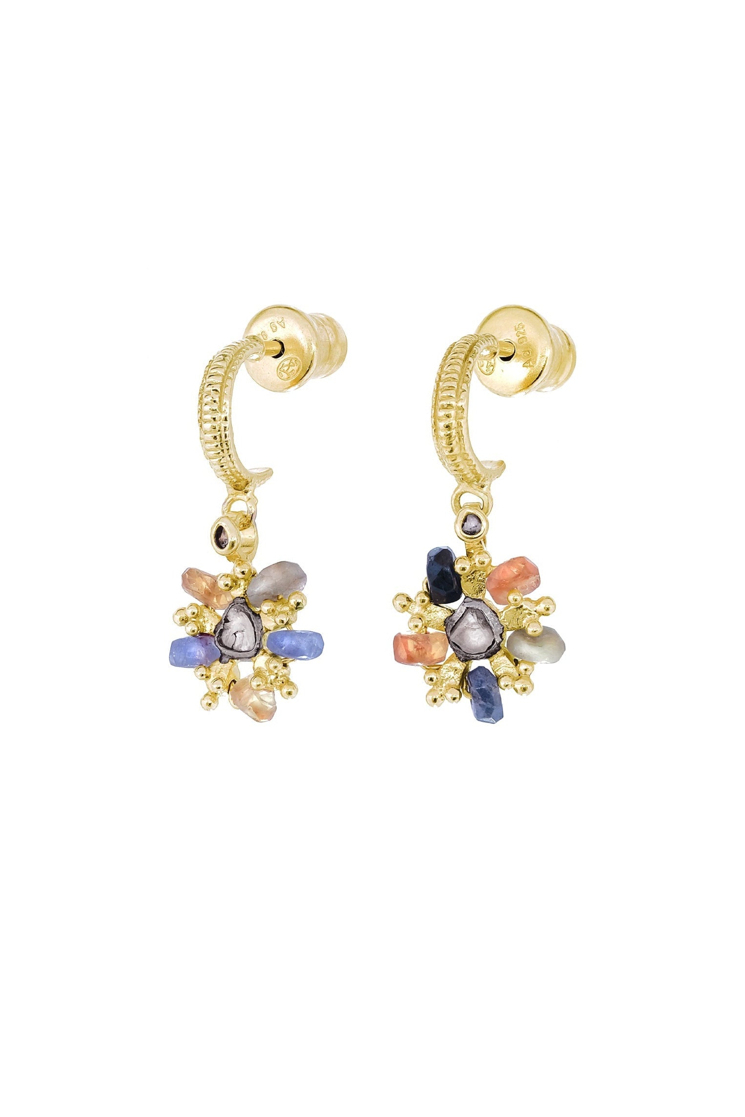 No.980 Gold Earrings by Marie Laure Chamorel at Abacus Row