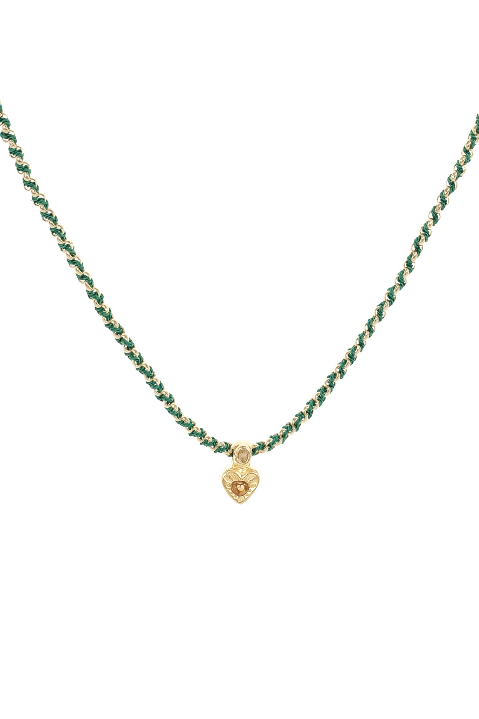 Detail of No.900 Green Necklace by Marie Laure Chamorel at Abacus Row Handmade Jewelry