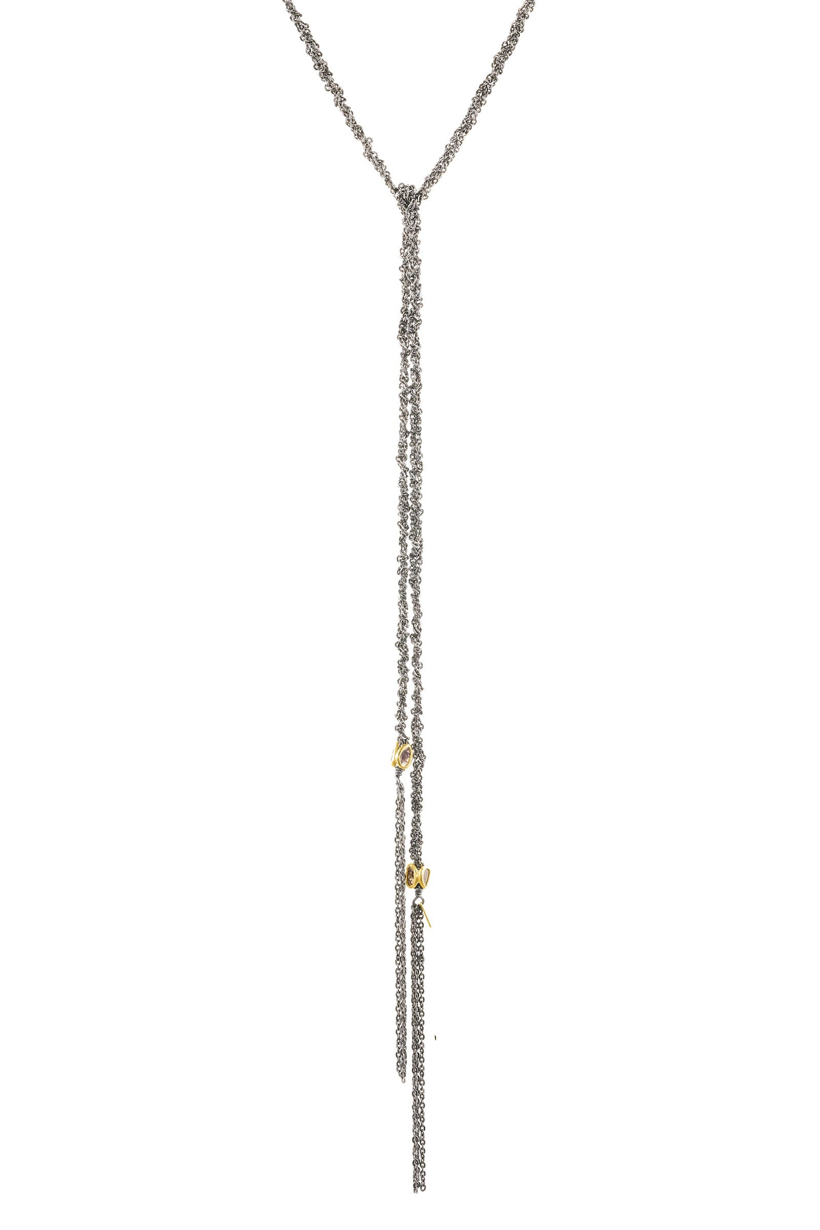 Detail of No.959 Ruthenium Necklace by Marie Laure Chamorel at Abacus Row Handmade Jewelry