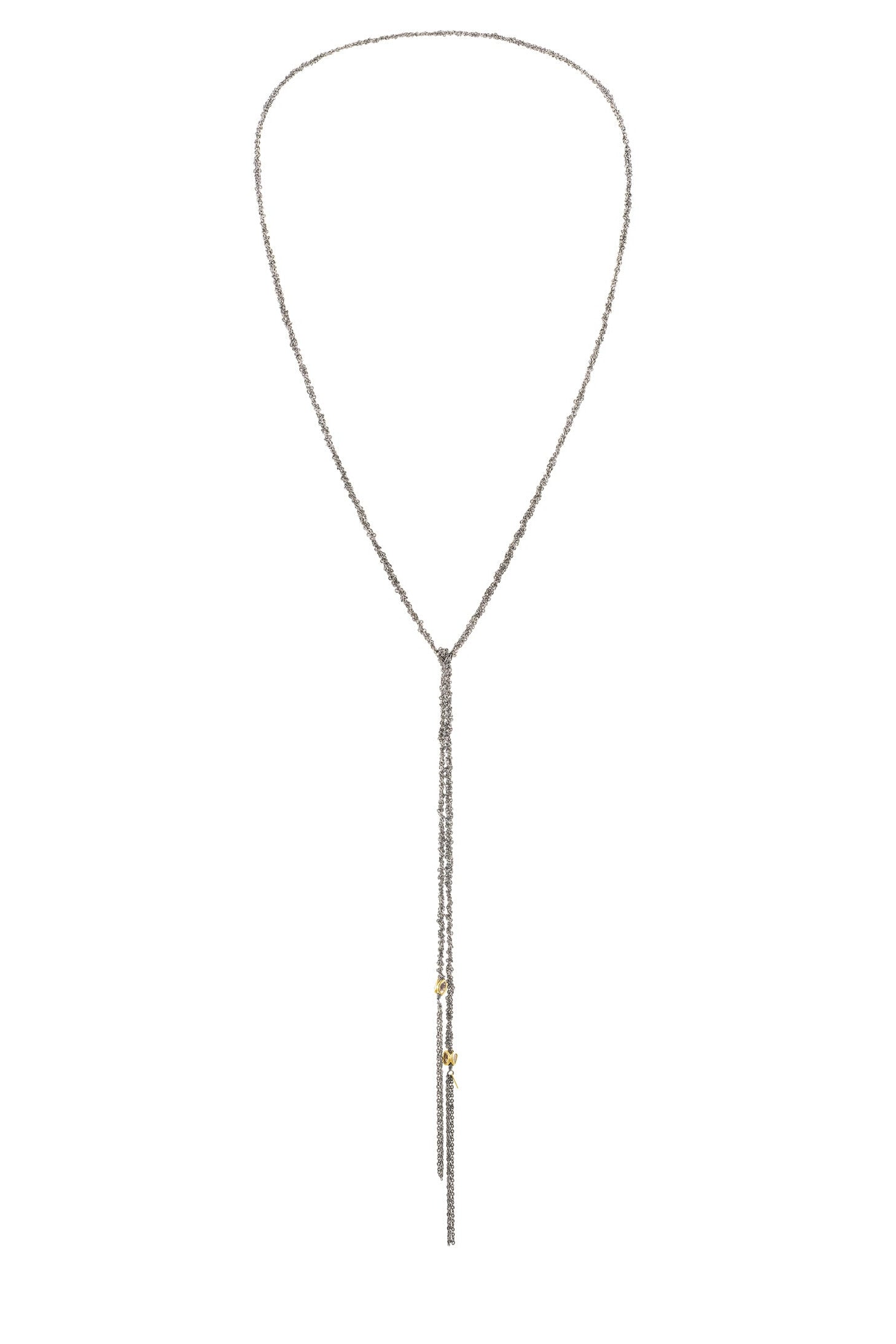 Modeled No.959 Ruthenium Necklace by Marie Laure Chamorel at Abacus Row Handmade Jewelry