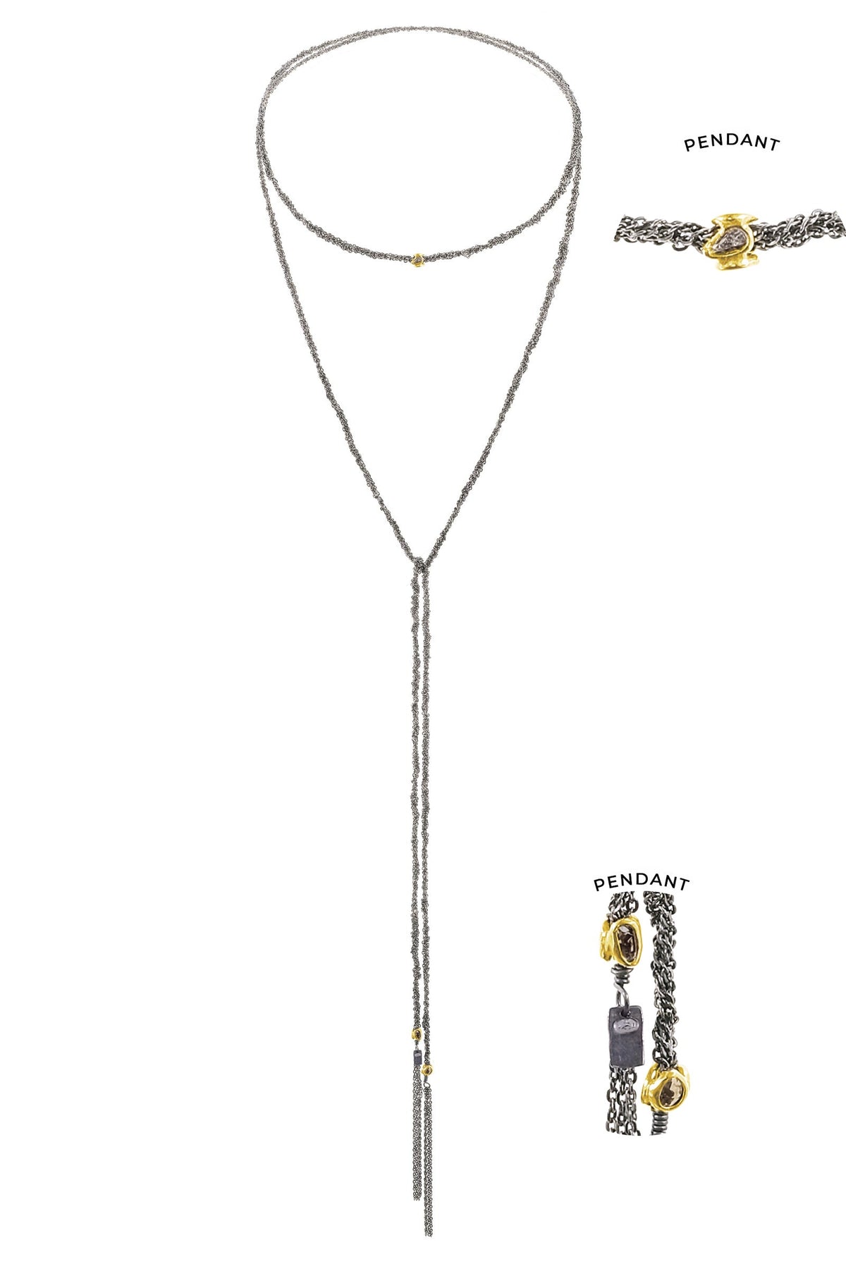 No.960 Ruthenium Necklace by Marie Laure Chamorel at Abacus Row Handmade Jewelry