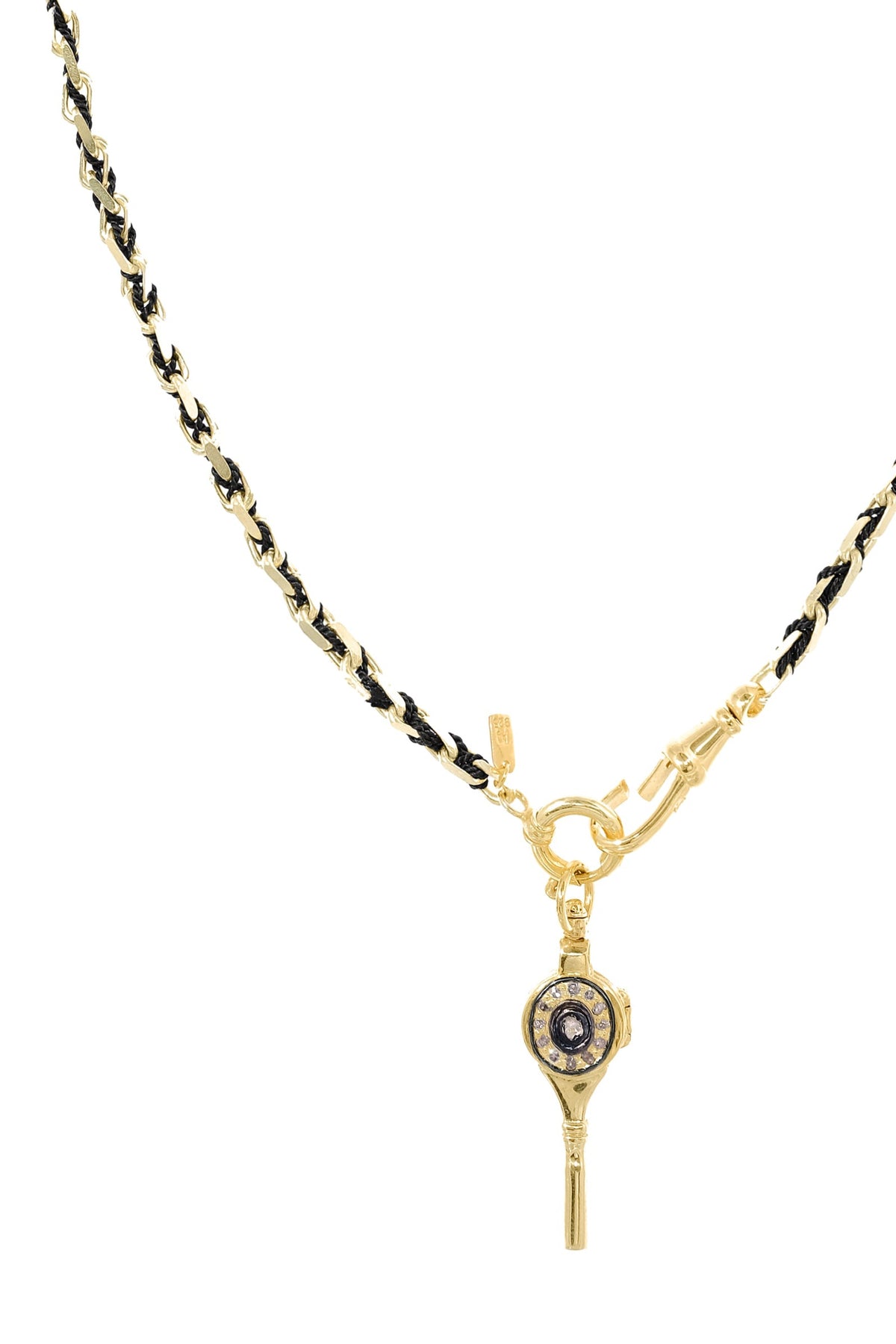 No.969 Gold Black Necklace Detail by Marie Laure Chamorel at Abacus Row Handmade Jewelry