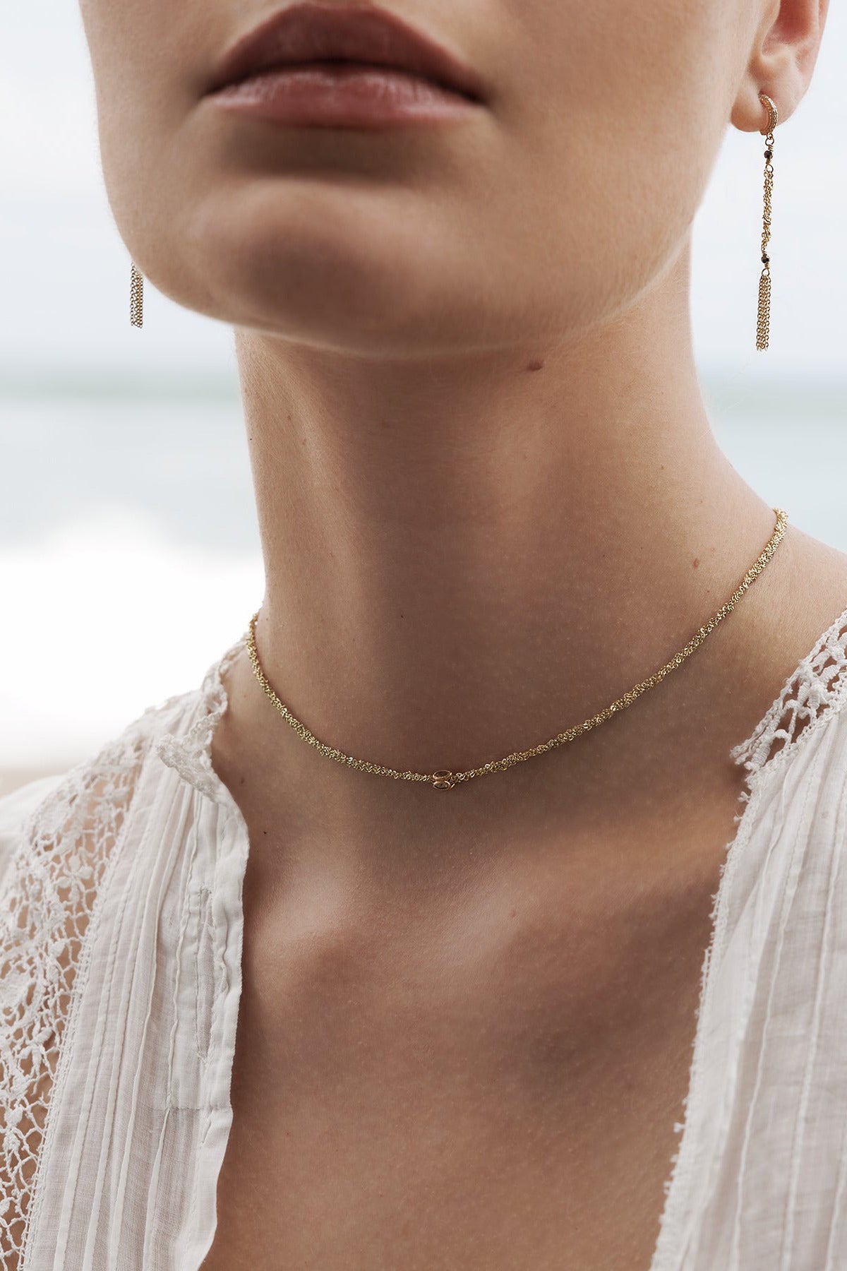 Styled No.985 Gold Necklace by Marie Laure Chamorel at Abacus Row Handmade Jewelry