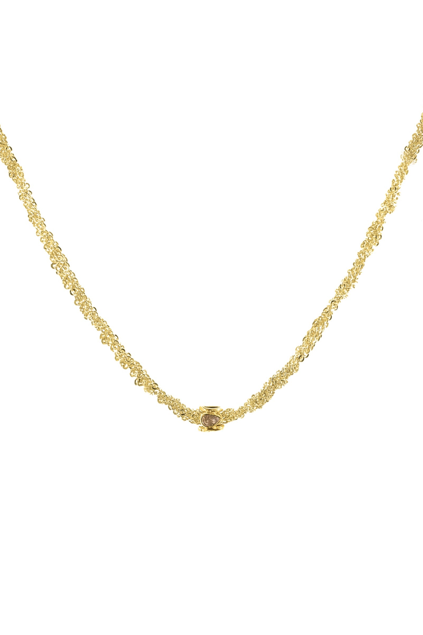 Detail of No.985 Gold Necklace by Marie Laure Chamorel at Abacus Row Handmade Jewelry