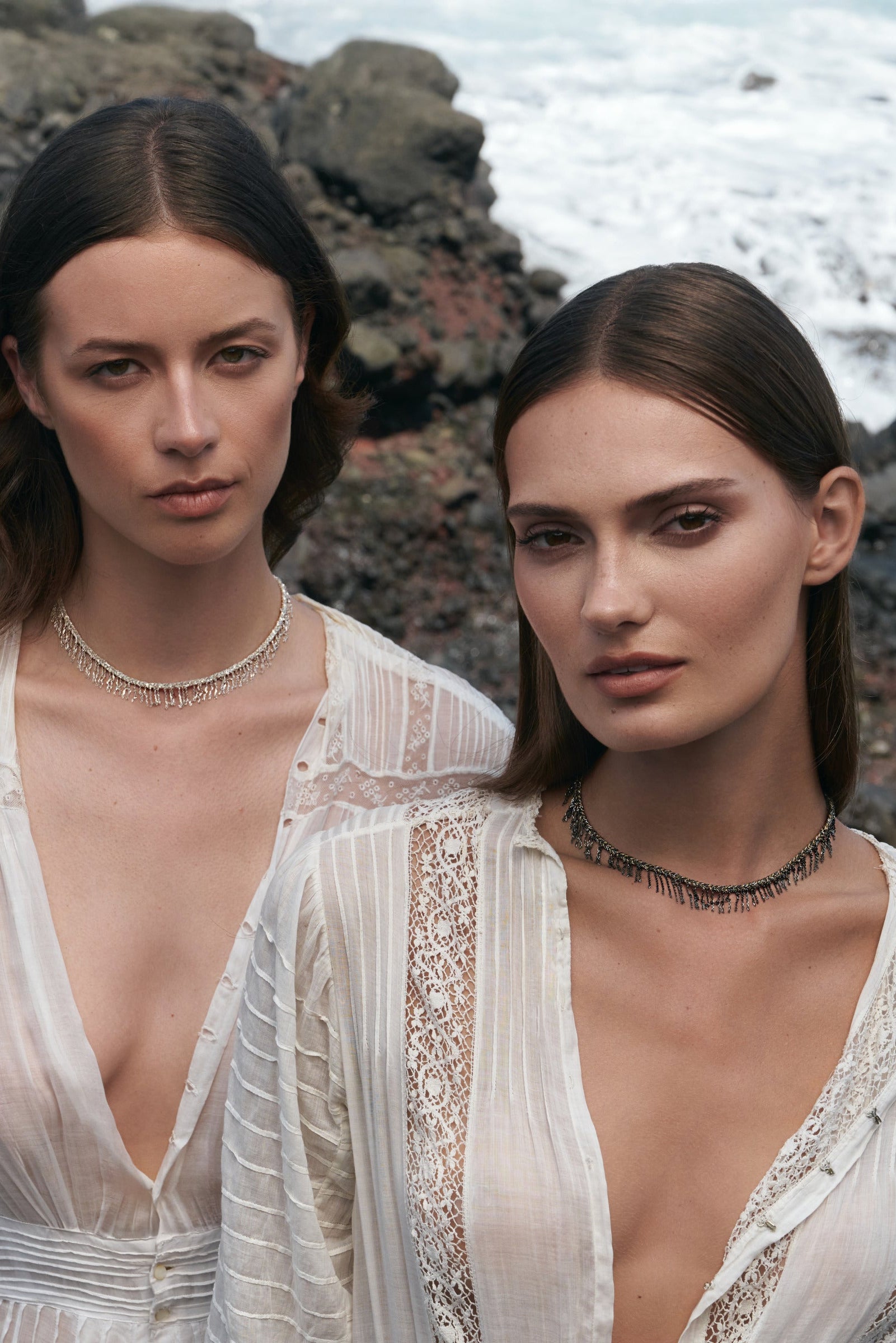 Modeled No.550 Necklaces by Marie Laure Chamorel at Abacus Row Handmade Jewelry