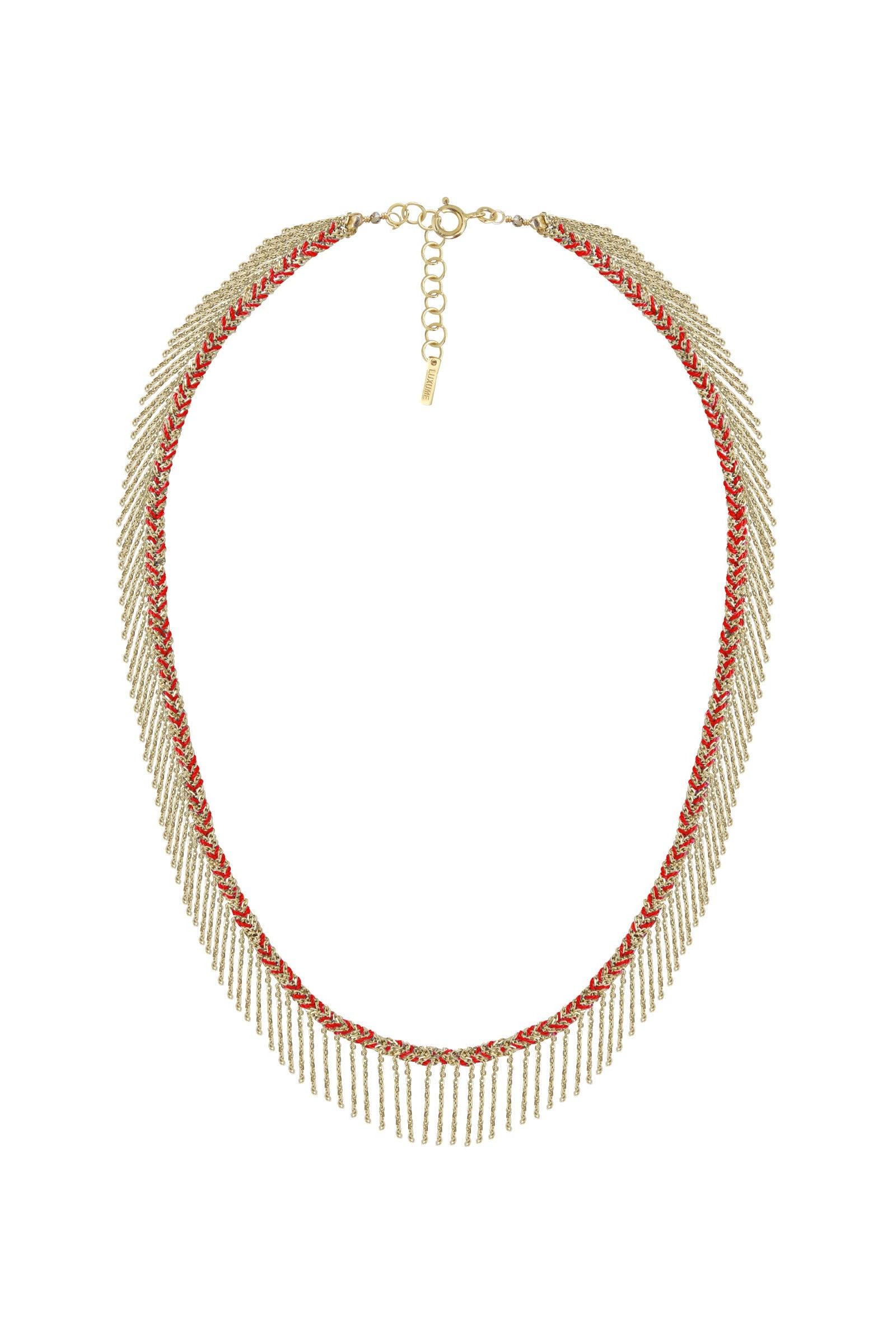 No.550 Gold Red Necklace by Marie Laure Chamorel at Abacus Row