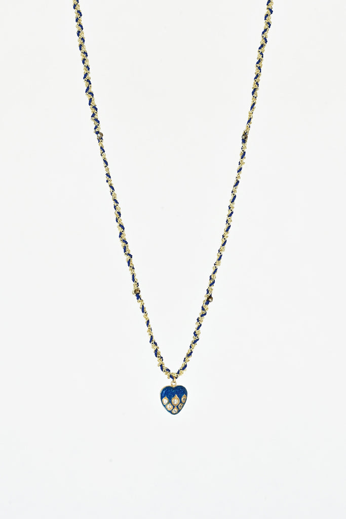 No.782 Gold Navy Heart Necklace / Bracelet