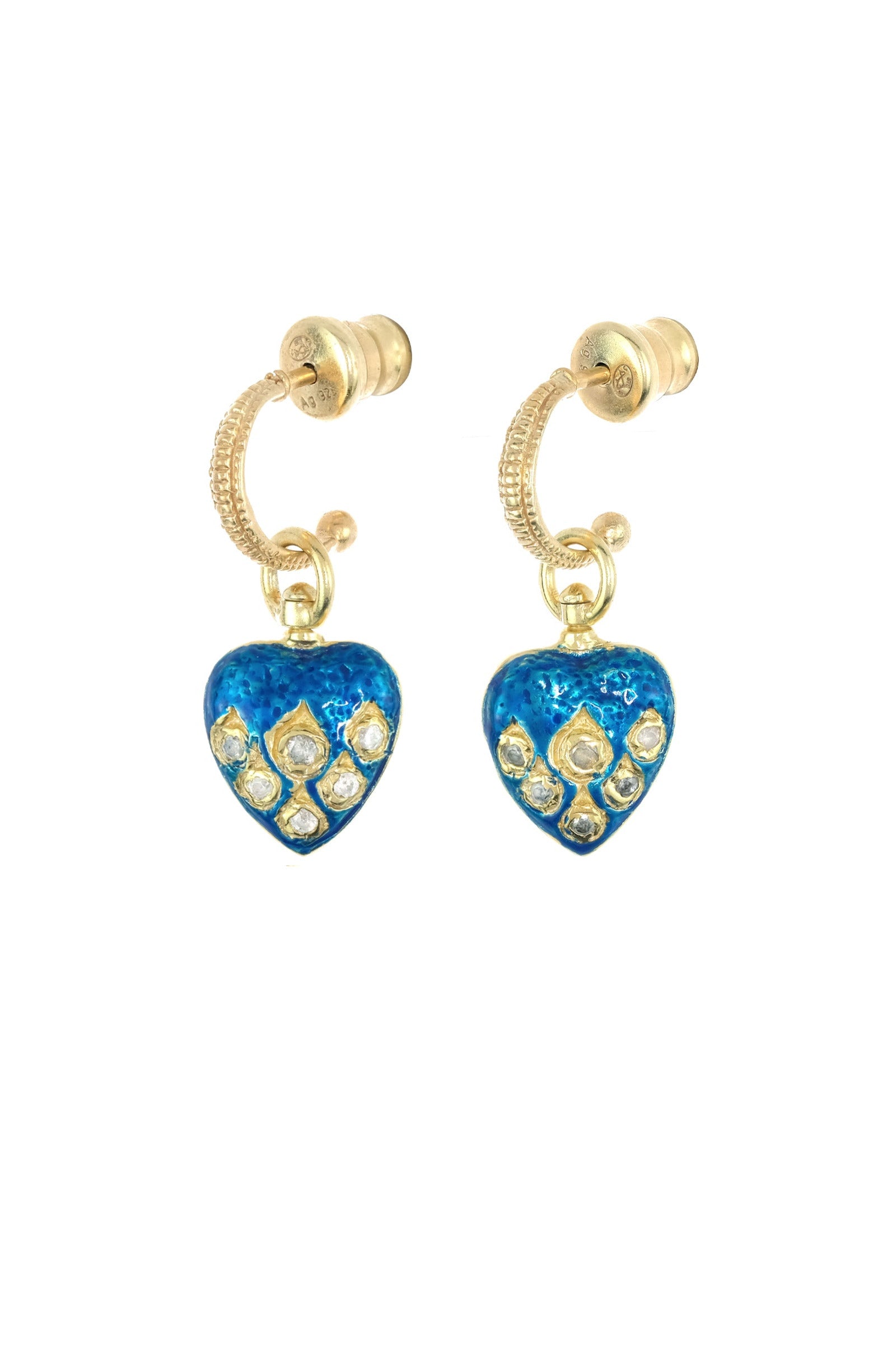 No.816 Navy Earrings Detail by Marie Laure Chamorel at Abacus Row