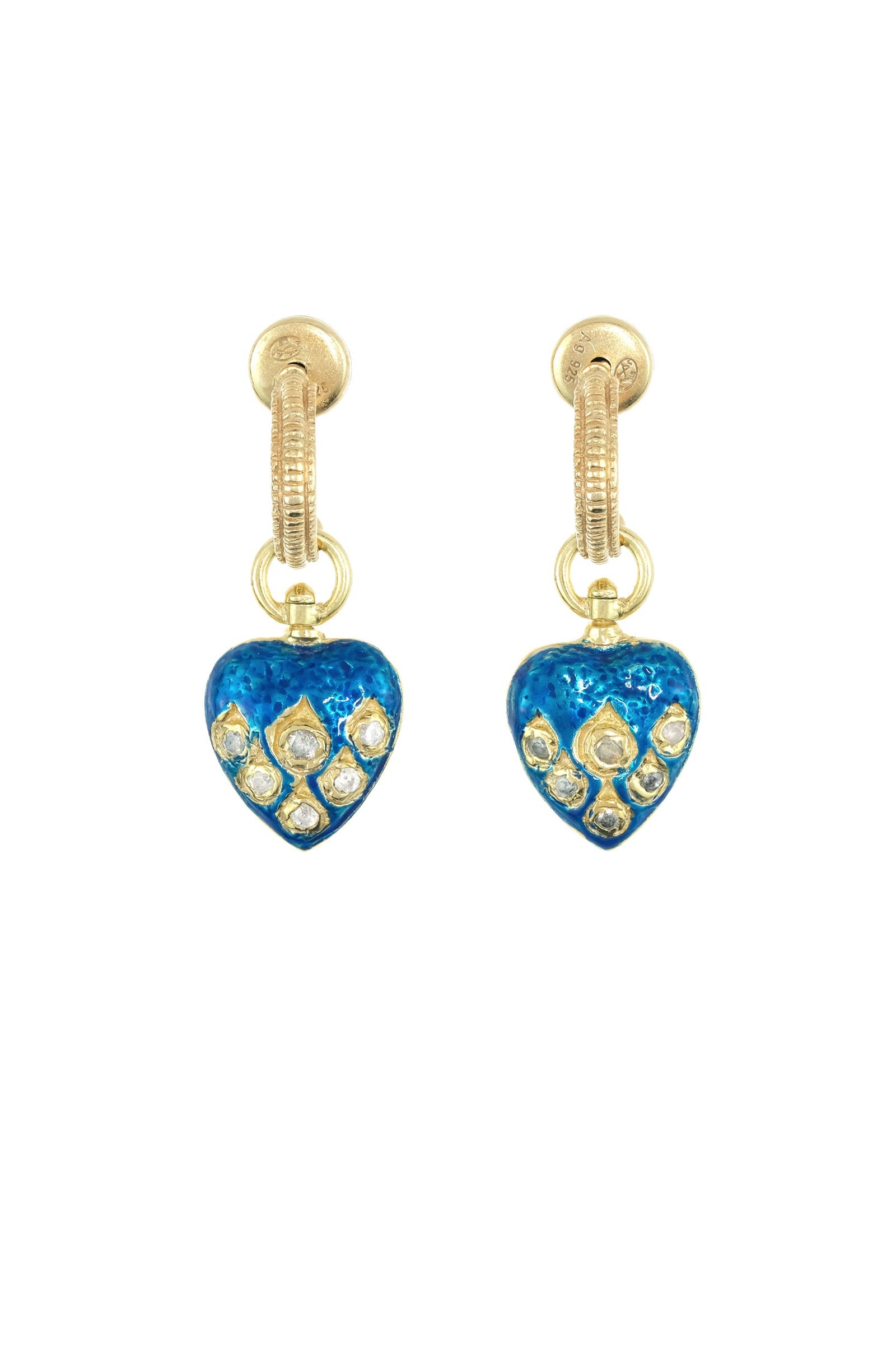 No.816 Navy Earrings by Marie Laure Chamorel at Abacus Row Handmade Jewelry