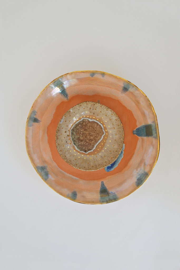 Extra Large Tangerine Dream Iceland Bowl and Medium Bowl Minh Singer at Abacus Row Handmade Jewelry