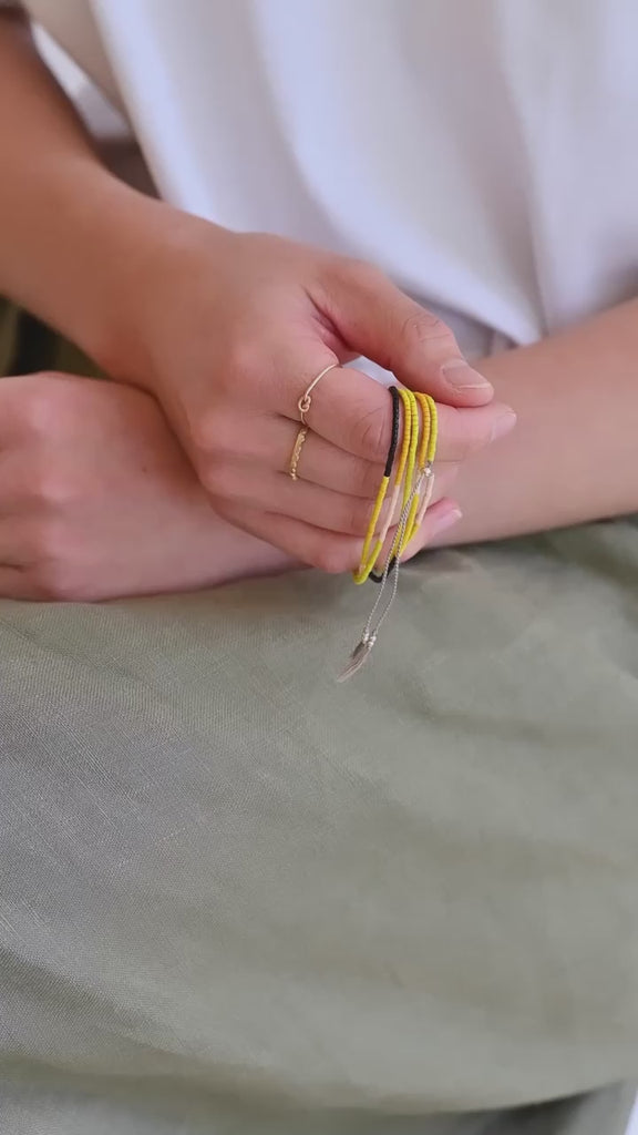 A Yellow Sun Wrap video at Abacus Row Handmade Jewelry