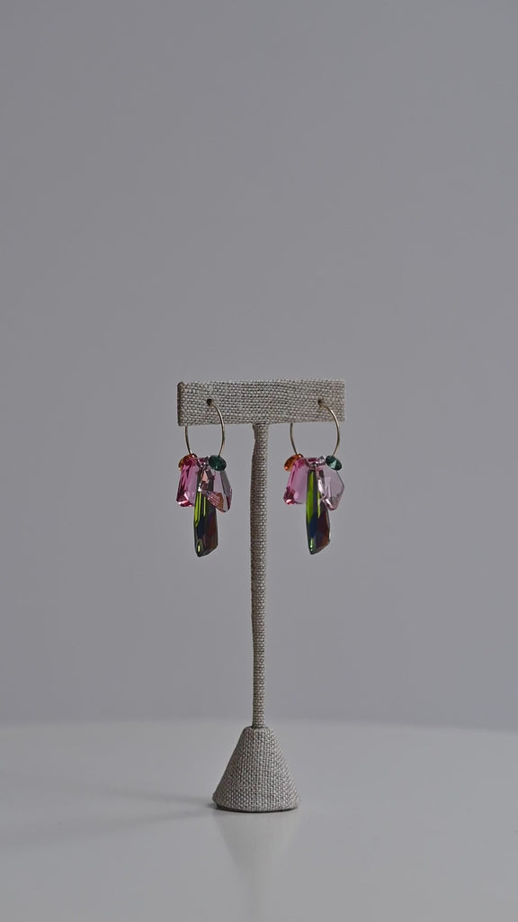 Mangosteen Hoop Earrings in the Garden Collection at Abacus Row Handmade Jewelry