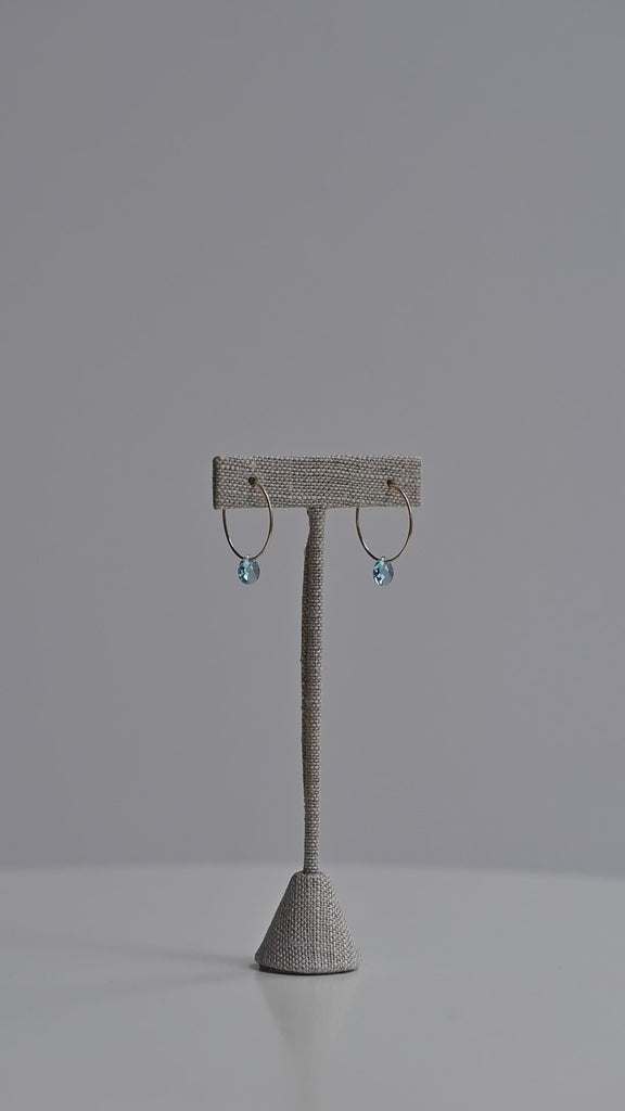 Small Petal Forget-me-not Hoop Earrings in the Garden Collection at Abacus Row