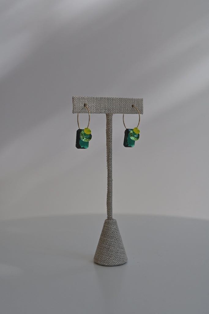 Sweet Pea Hoop Earrings No 10 in the Garden Collection at Abacus Row Handmade Jewelry