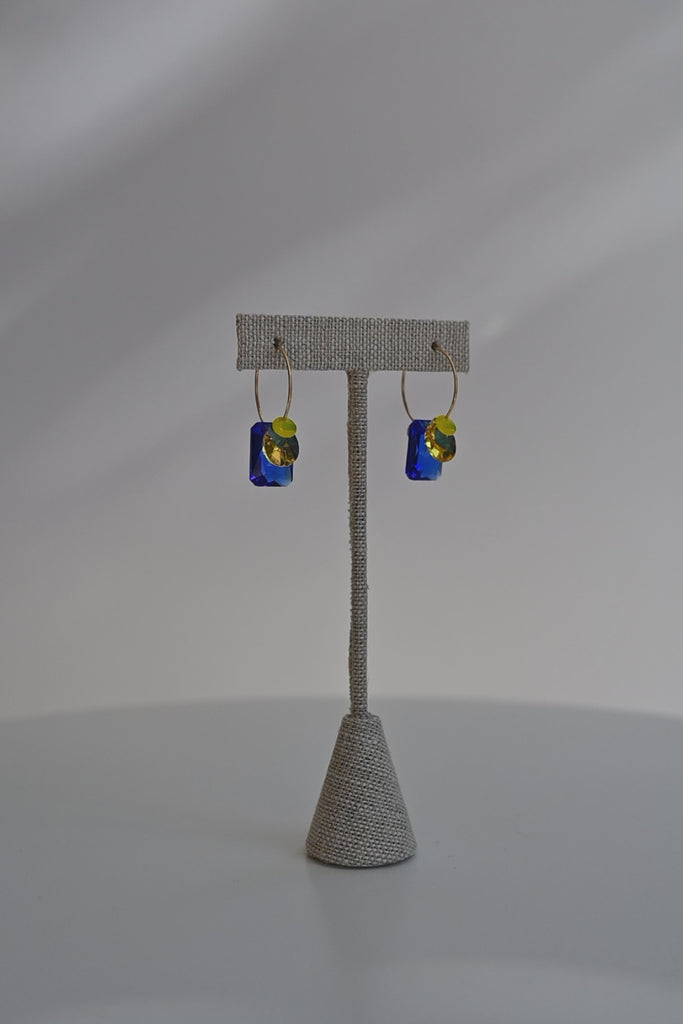 Sweet Pea Hoop Earrings No 11 in the Garden Collection at Abacus Row Handmade Jewelry