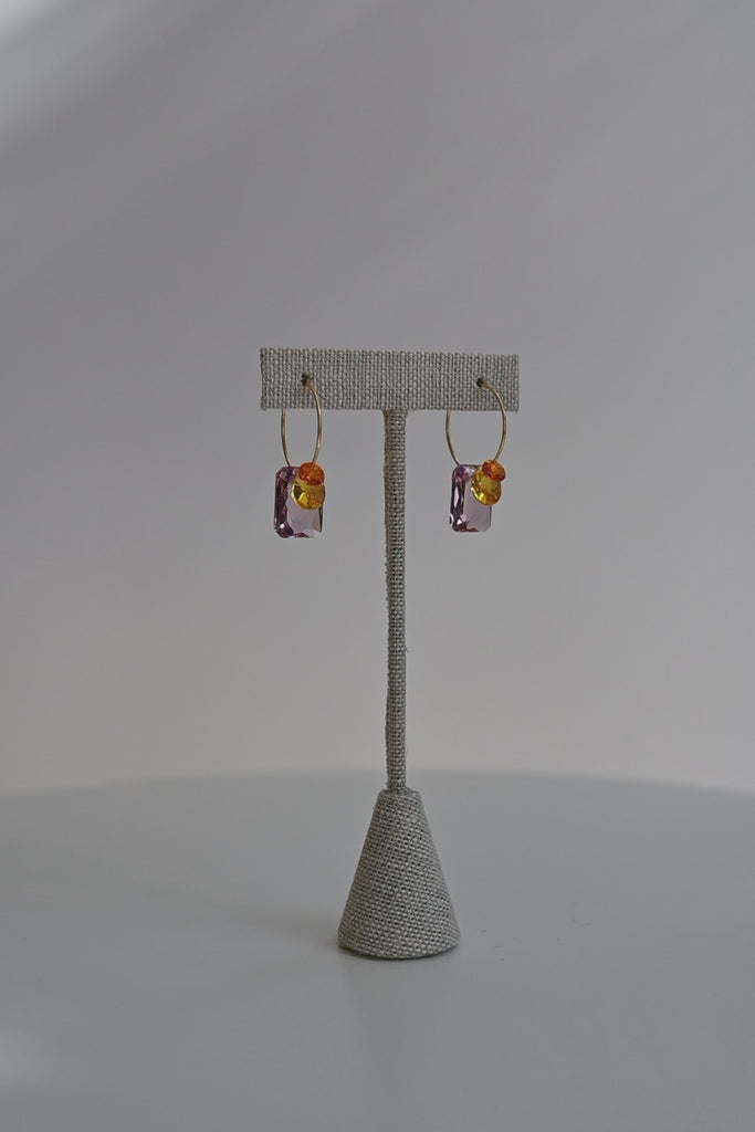 Sweet Pea Hoop Earrings No 13 in the Garden Collection at Abacus Row Handmade Jewelry