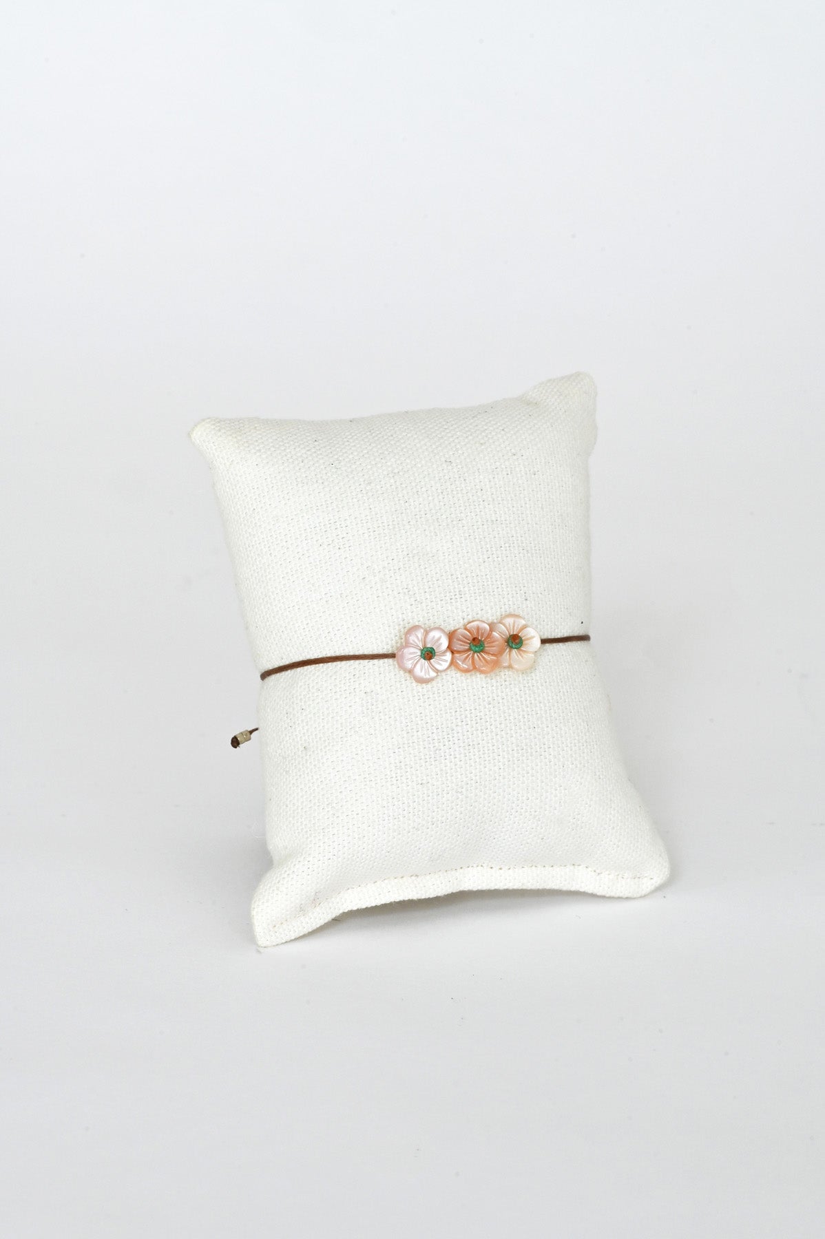 Pink Flower Garland Bracelet by River Song at Abacus Row Handmade Jewelry