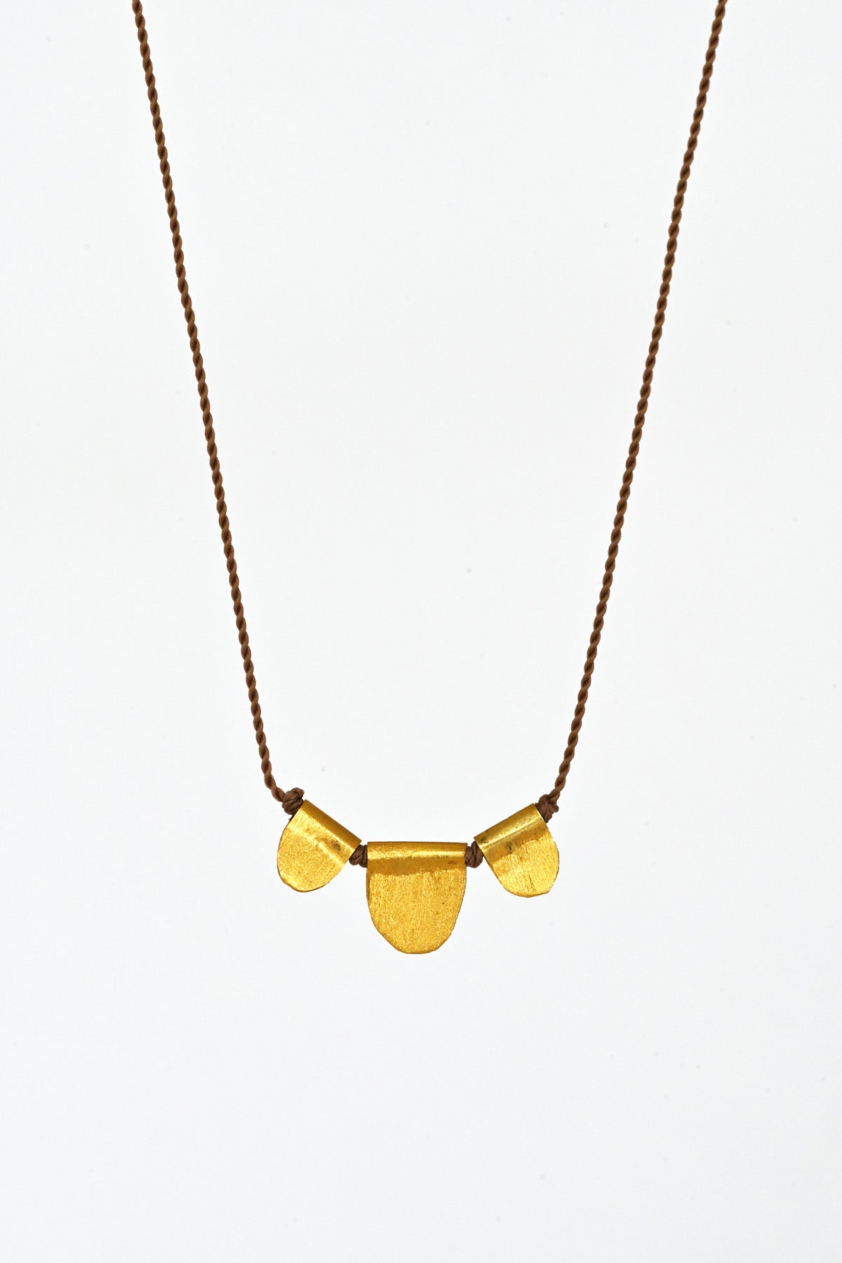 Gold Scallop Talisman Necklace by River Song at Abacus Row Handmade Jewelry