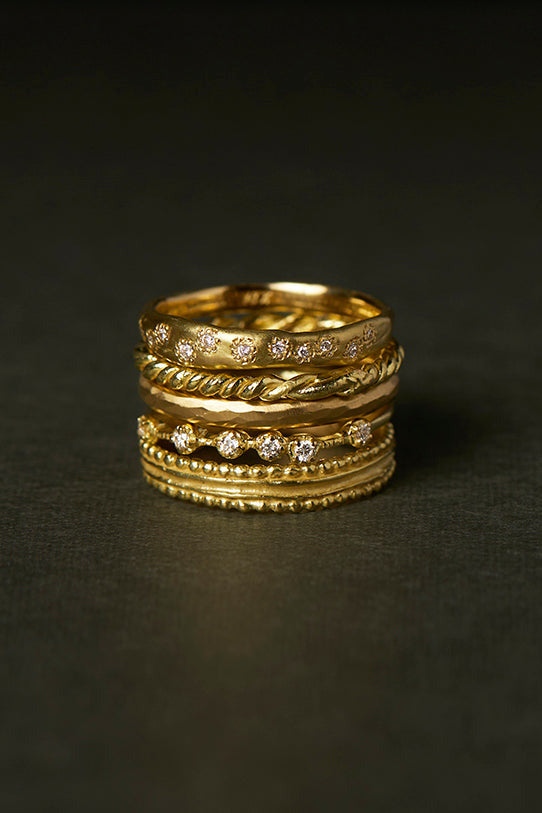 Stacked Rings by Satomi Kawakita at Abacus Row Handmade Jewelry