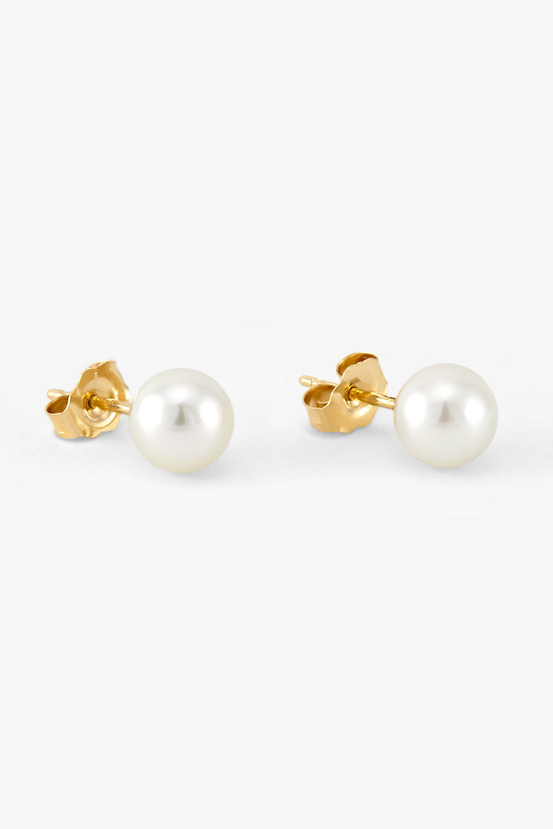 6mm Akoya Pearl Stud Earrings by Satomi Kawakita at Abacus Row Handmade Jewelry