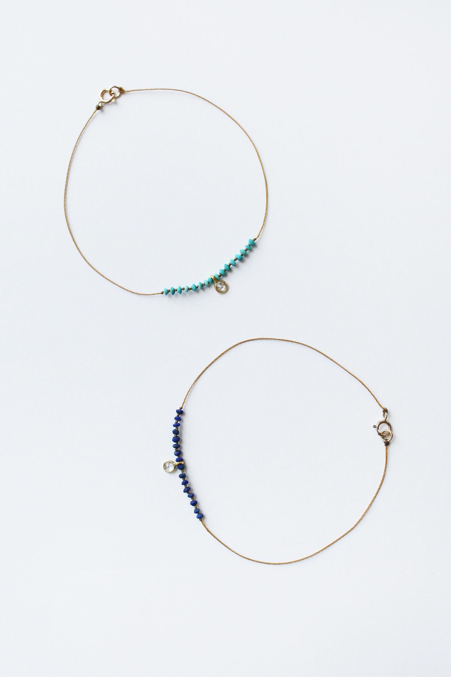 White Sapphire Aegean Bracelets top view by See Real Flowers at Abacus Row Jewelry