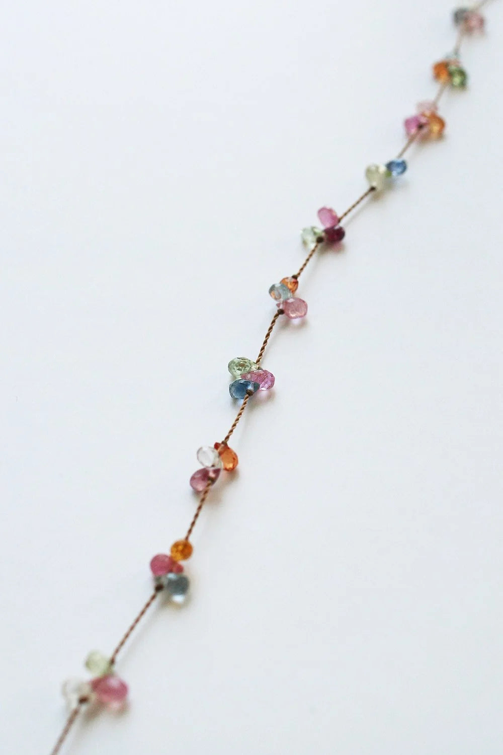 Detail Rainbow Sapphires Berry Bracelet by See Real Flowers at Abacus Row Handmade Jewelry