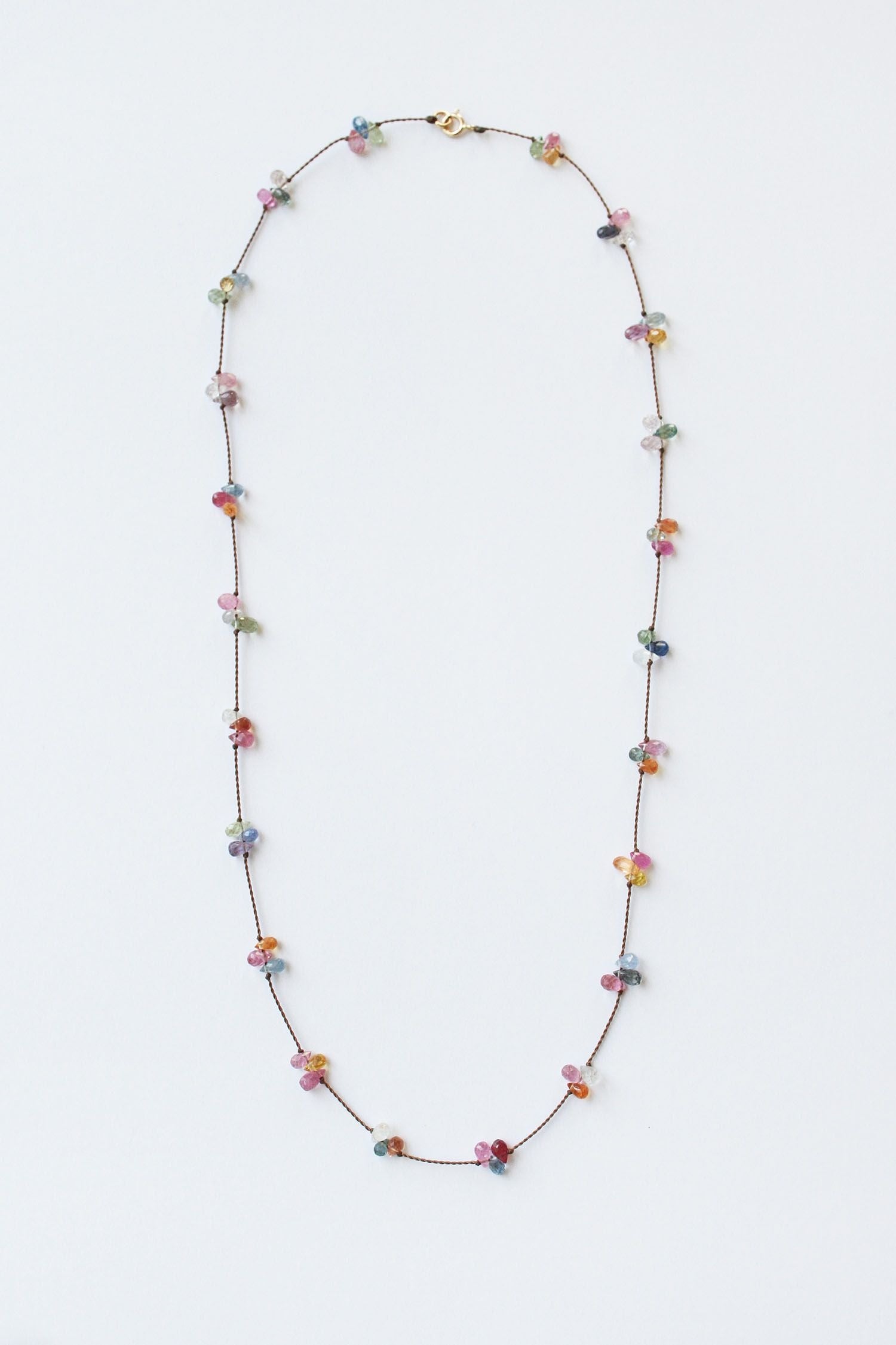 Rainbow Sapphires Berry Necklace by See Real Flowers at Abacus Row Handmade Jewelry