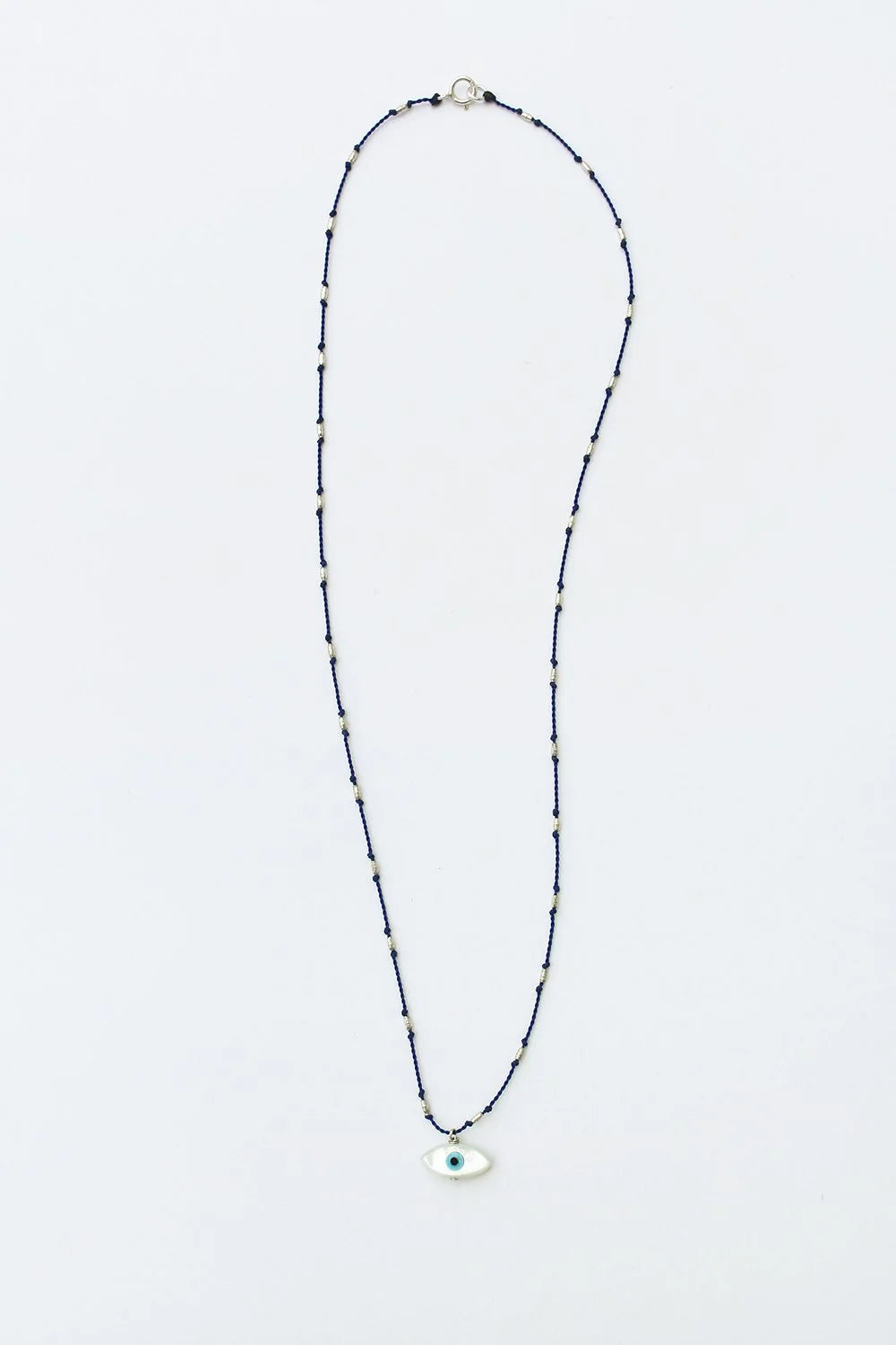 Evil Eye Indigo Blue Necklace by See Real Flowers at Abacus Row Jewelry