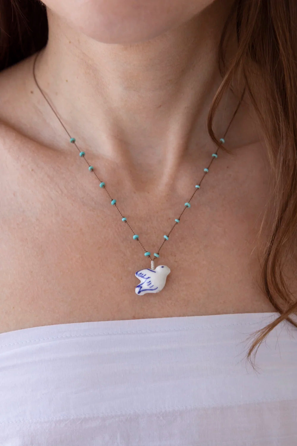 Paloma Necklace Shown Shorter by See Real Flowers at Abacus Row