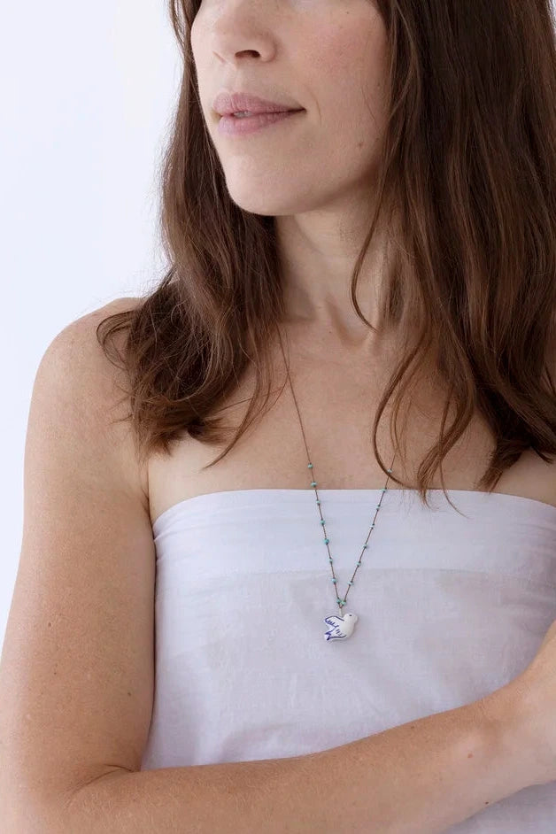 Paloma Necklace Shown Longer by See Real Flowers at Abacus Row