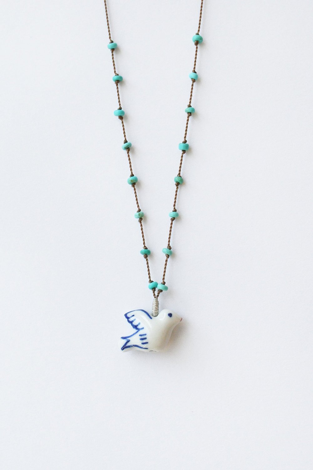 Paloma Necklace Dove Detail by See Real Flowers at Abacus Row