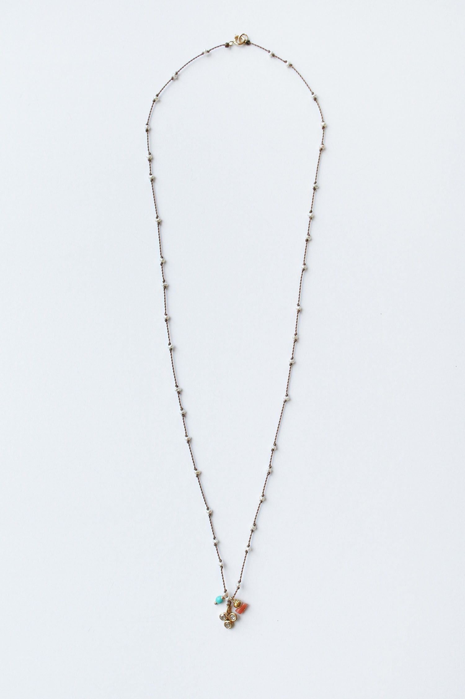 Diamond Past Present Future Necklace by See Real Flowers at Abacus Row Handmade Jewelry