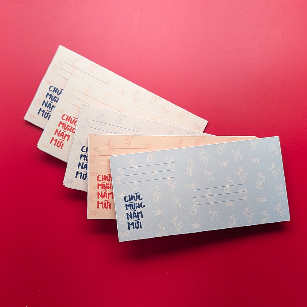 Tết Lì Xì Year of the Horse Envelopes Mail Side by Stacy Nguyen at Abacus Row