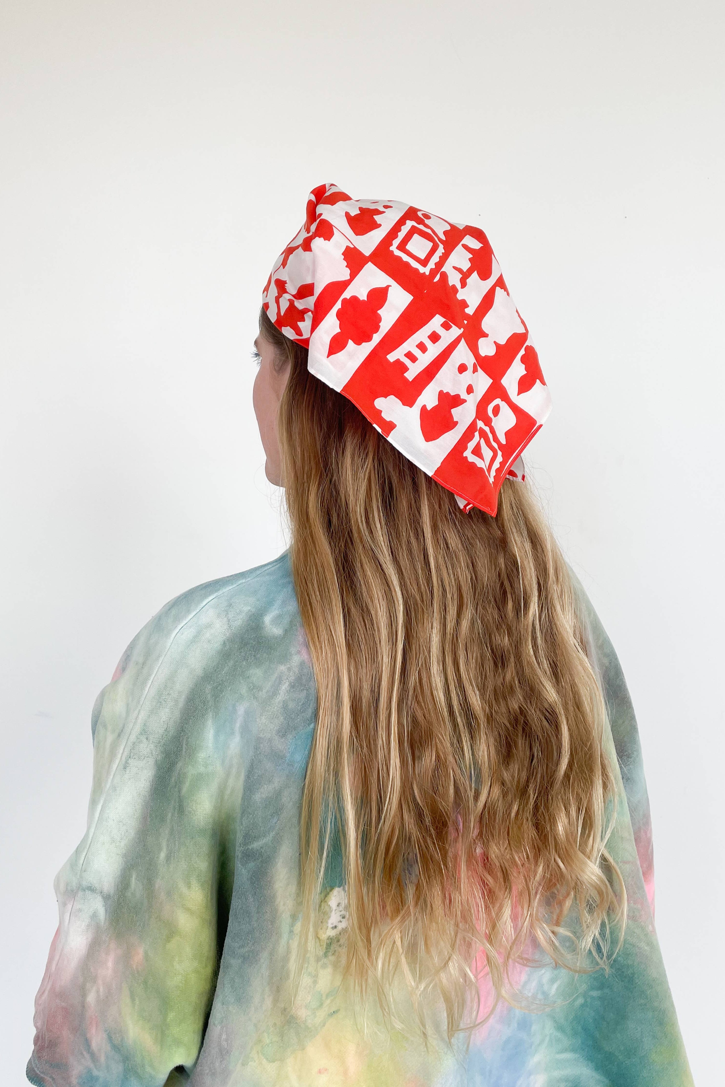 Head Scarf Apple Jack Bandana by State The Label at Abacus Row Handmade Jewelry