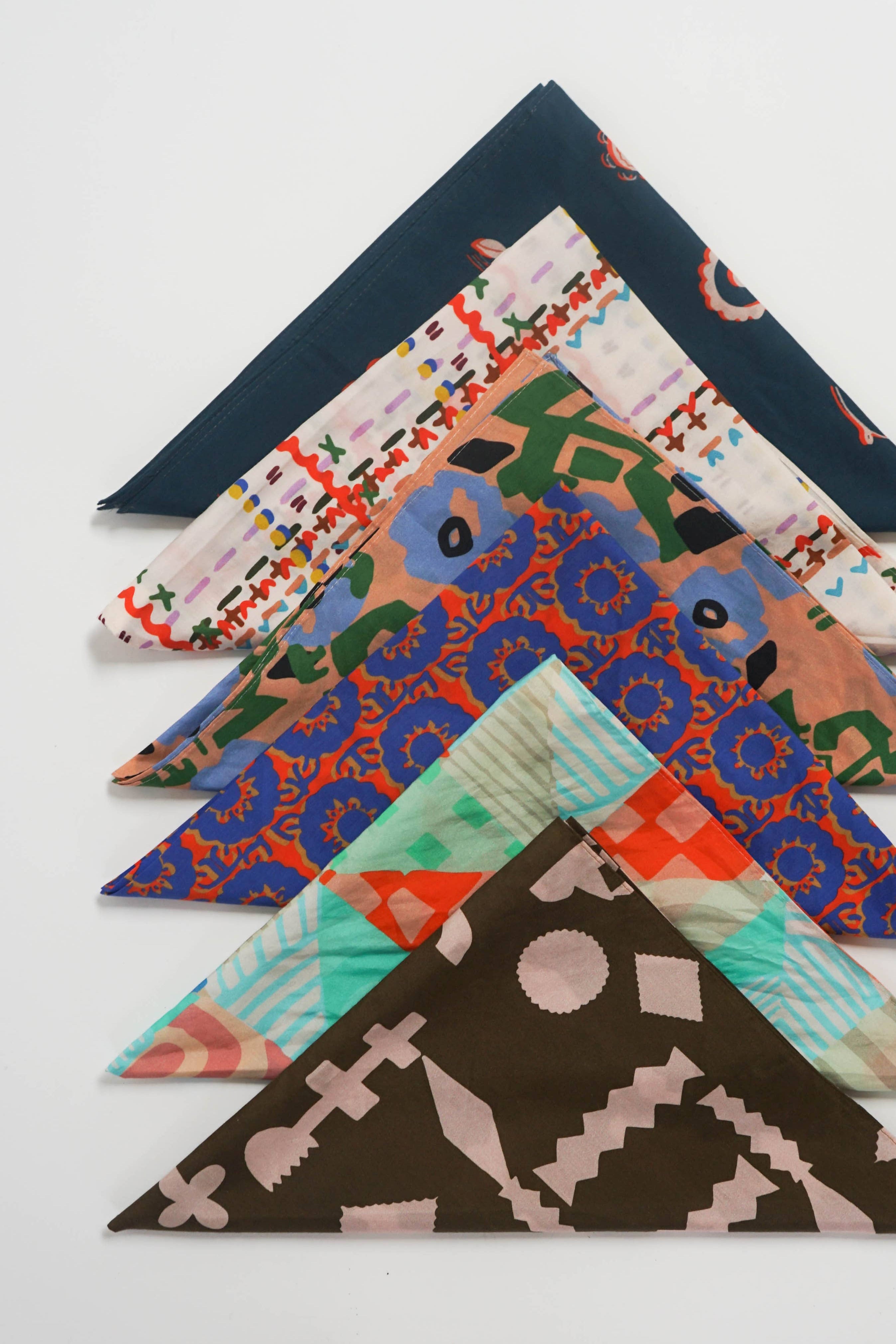 Assorted Bandana Triangles by State The Label at Abacus Row Handmade Jewelry