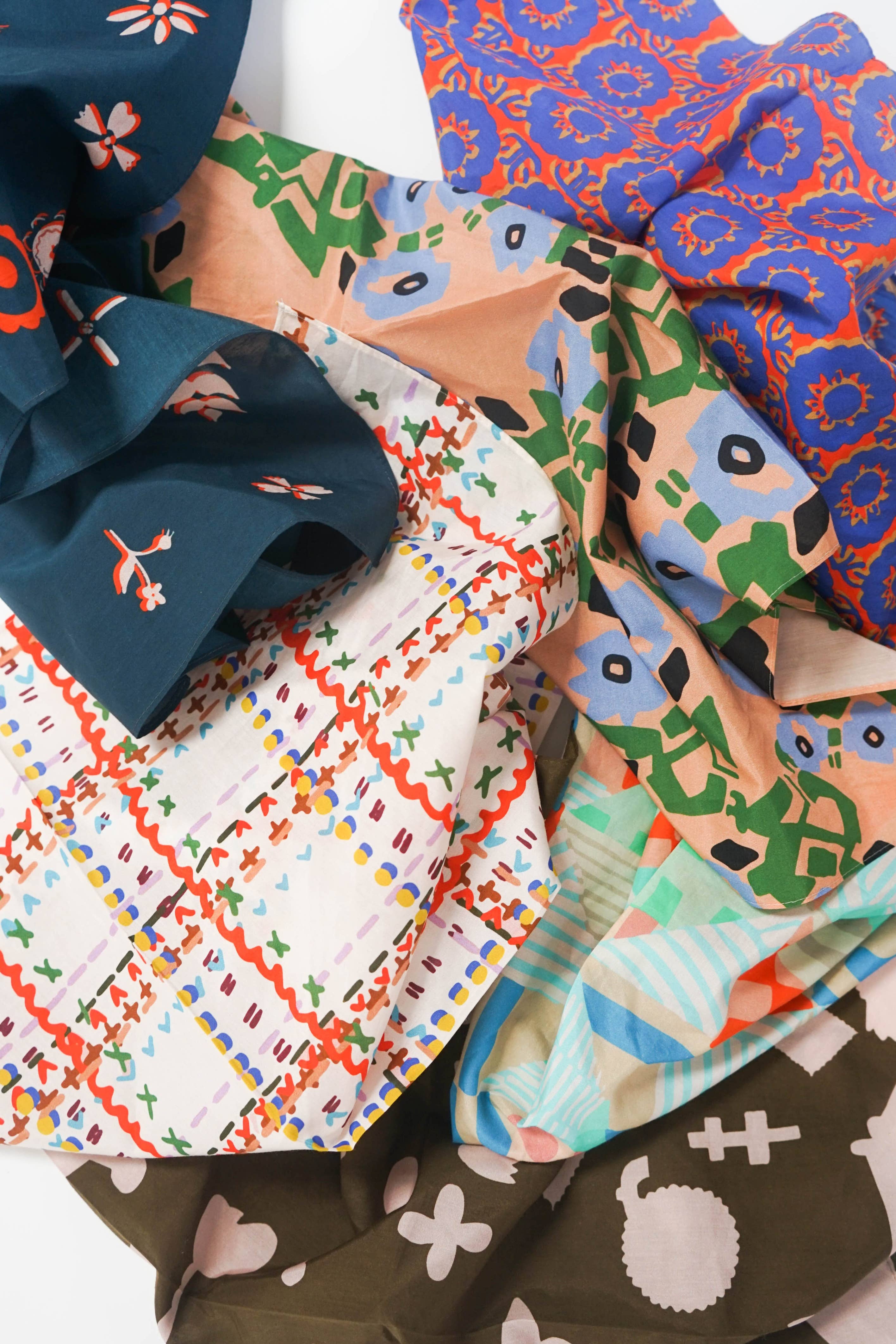 Assorted Bandana Pile by State The Label at Abacus Row Handmade Jewelry