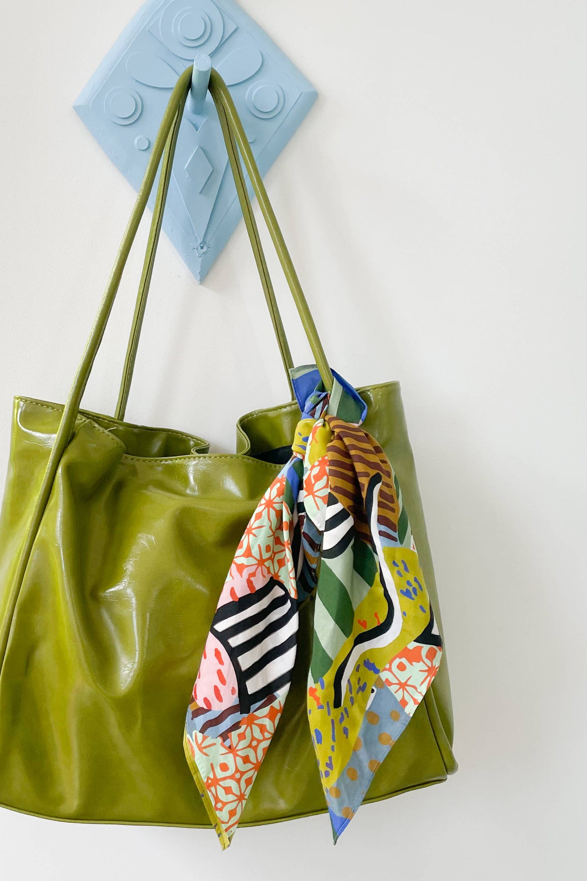 Electric Geology Bandana on purse by State The Label at Abacus Row Jewelry