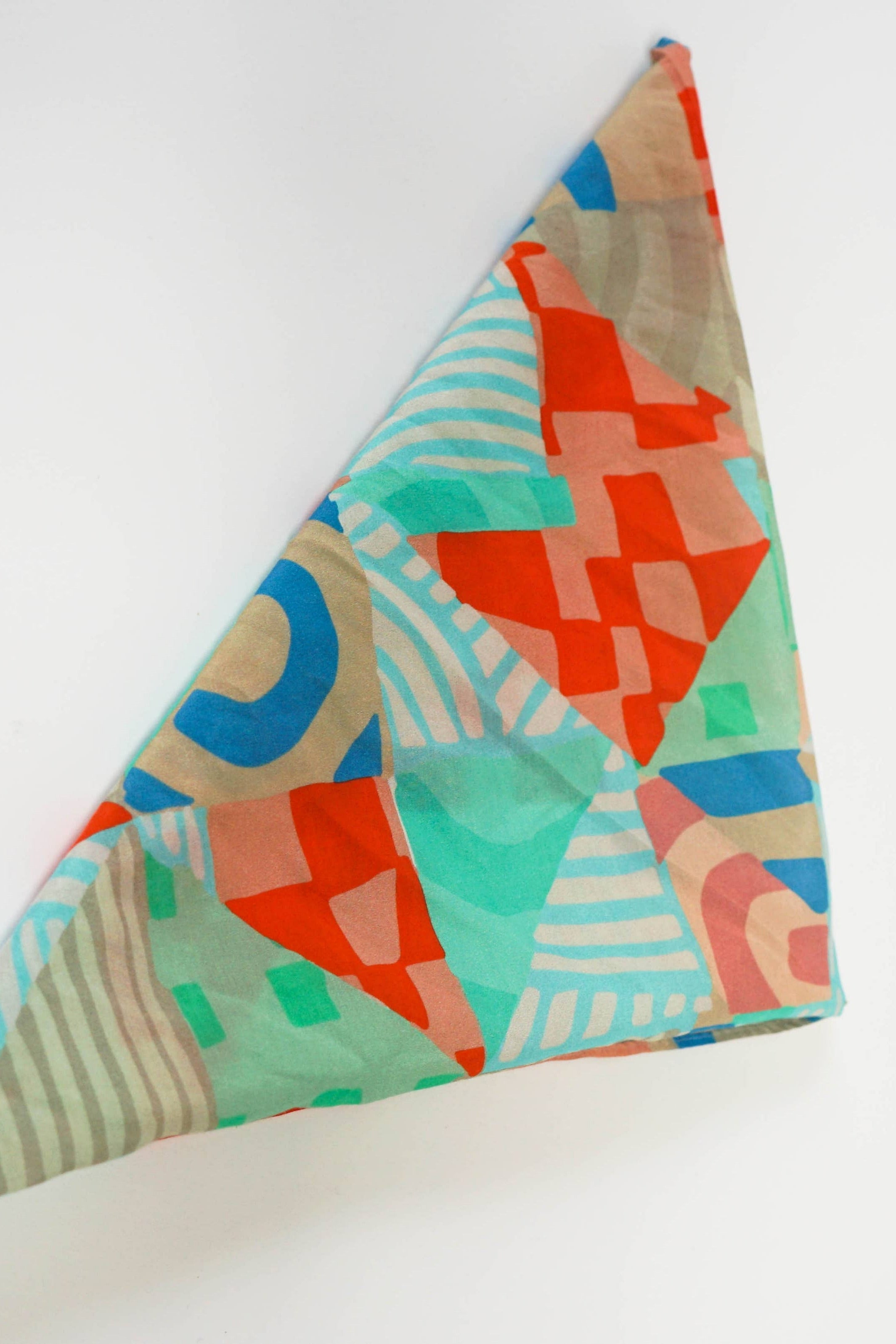 Folded Painted Quilt Bandana by State The Label at Abacus Row Jewelry