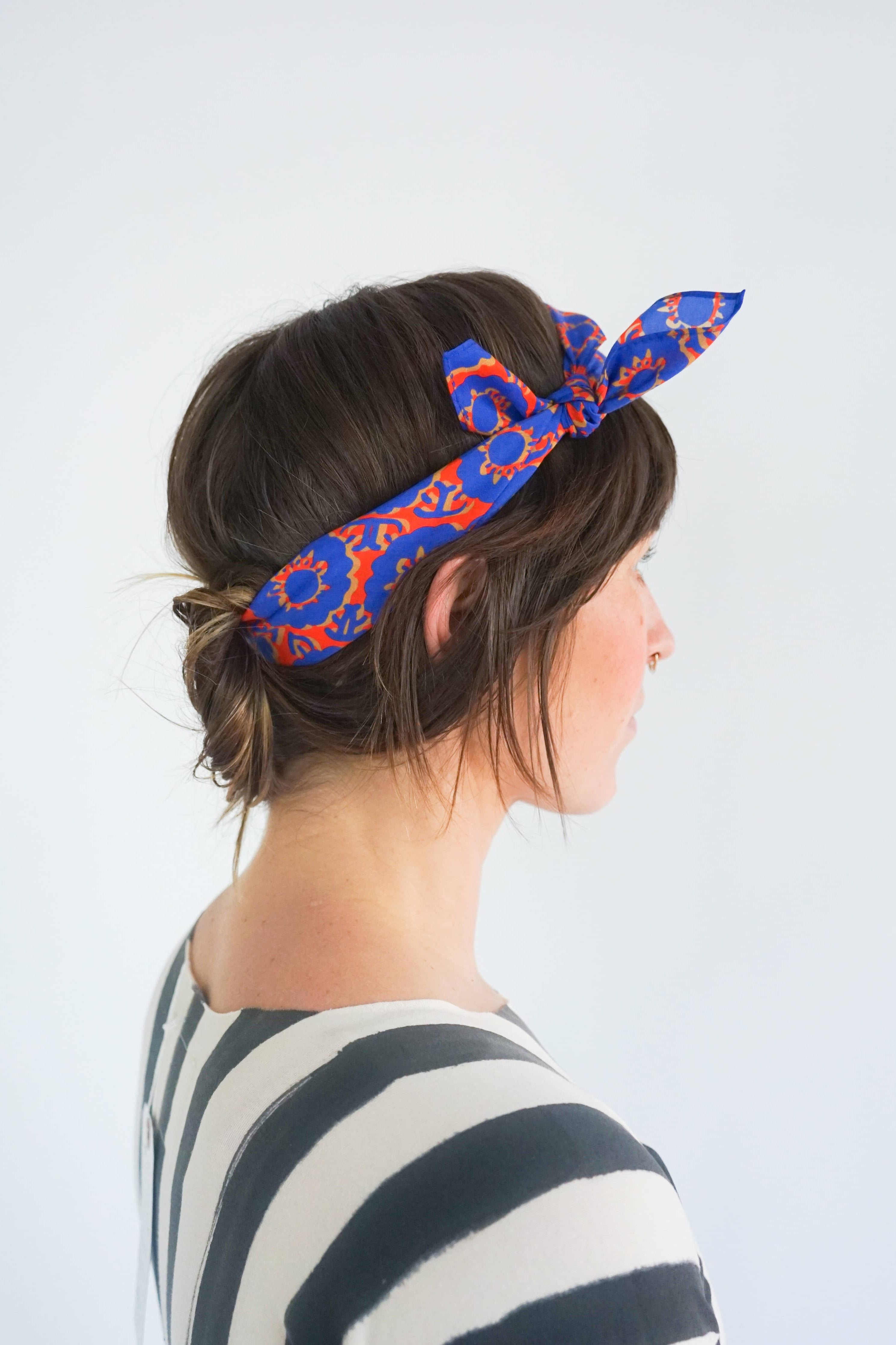 Primary Garden Bandana Headband Twist by State The Label at Abacus Row Handmade Jewelry