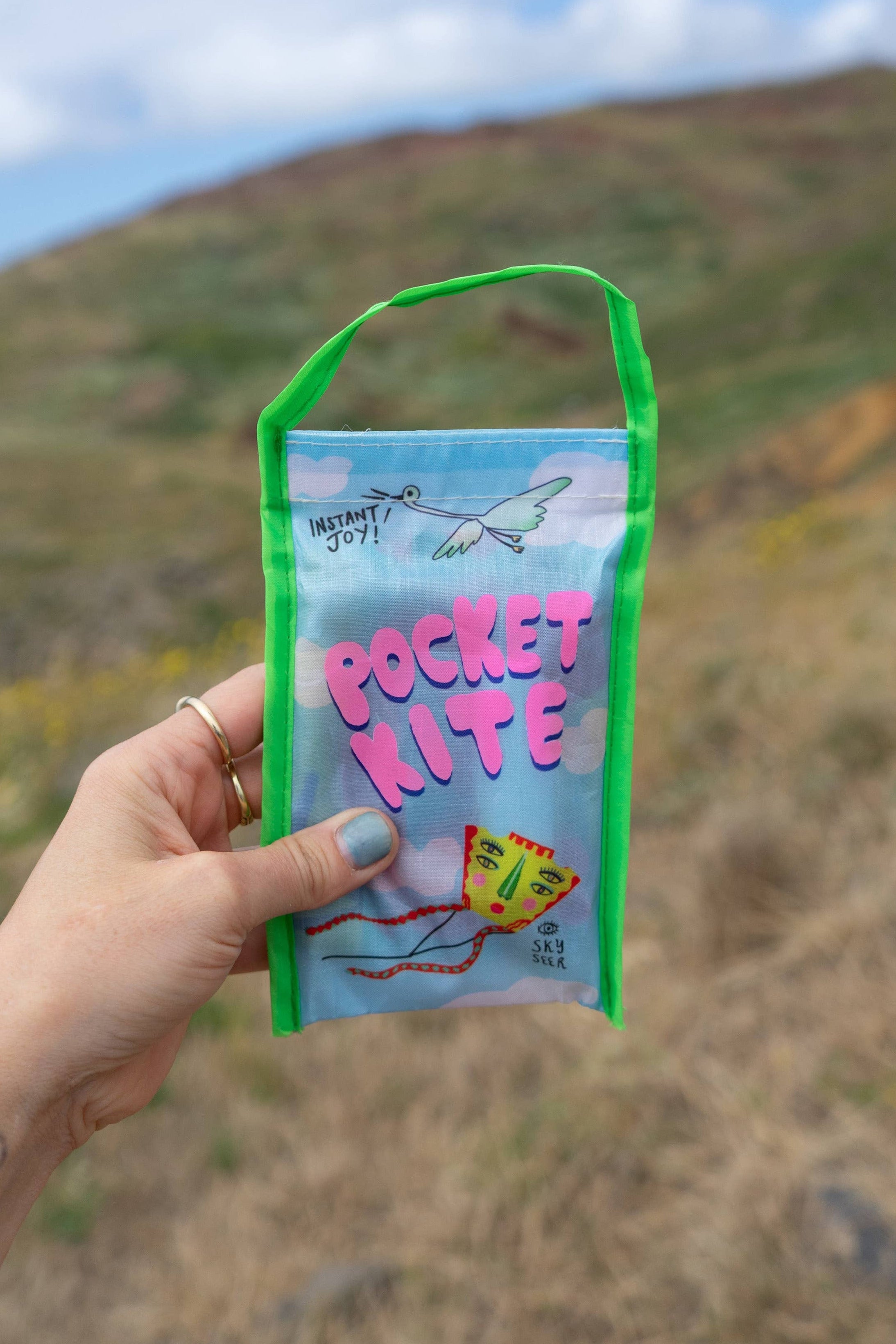 Front Packaging of the Sky Seer Pocket Kite by State The Label at Abacus Row Jewelry