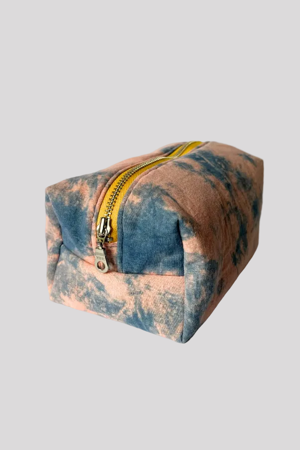 Peach Boxy Toiletries Bag by The Materials Design Co at Abacus Row Handmade Jewelry