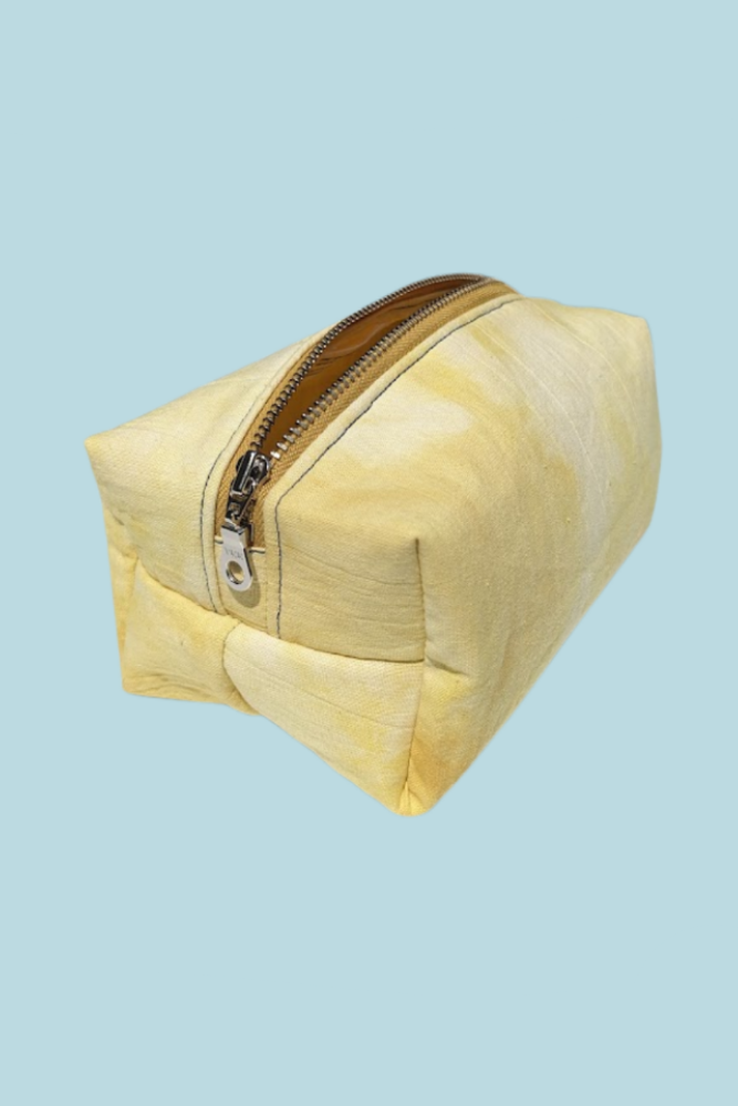 Warm Yellow Boxy Toiletries Bag by The Materials Design Co at Abacus Row