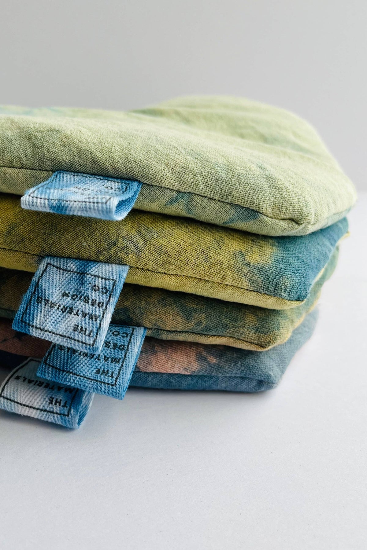Assorted and Stacked Heart Eye Pillow by The Materials Design Co at Abacus Row Handmade Jewelry