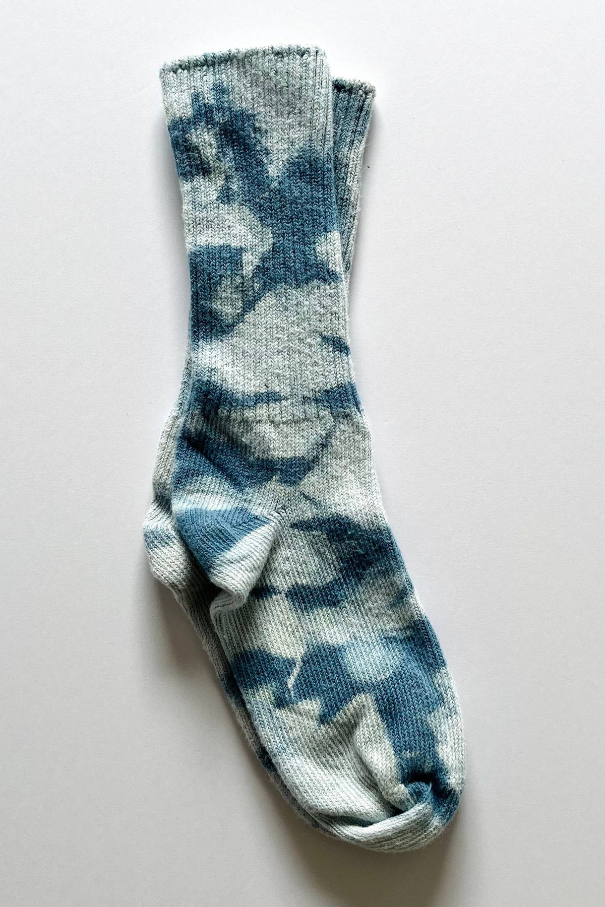 Indigo Blue Shibori Socks by The Materials Design Co at Abacus Row Handmade Jewelry