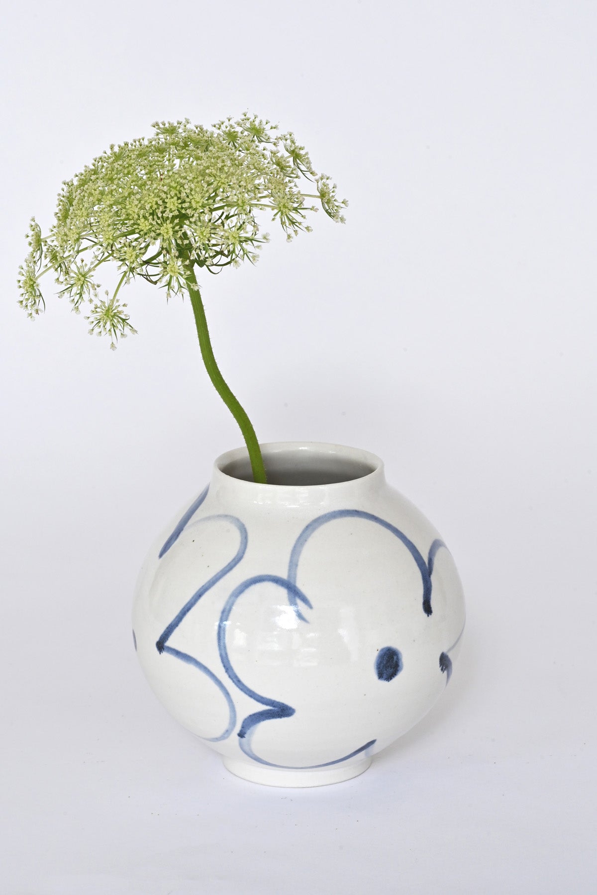 Mini Moon with Blue Flowers by Tiffany Tang Studio at Abacus Row Handmade Jewelry