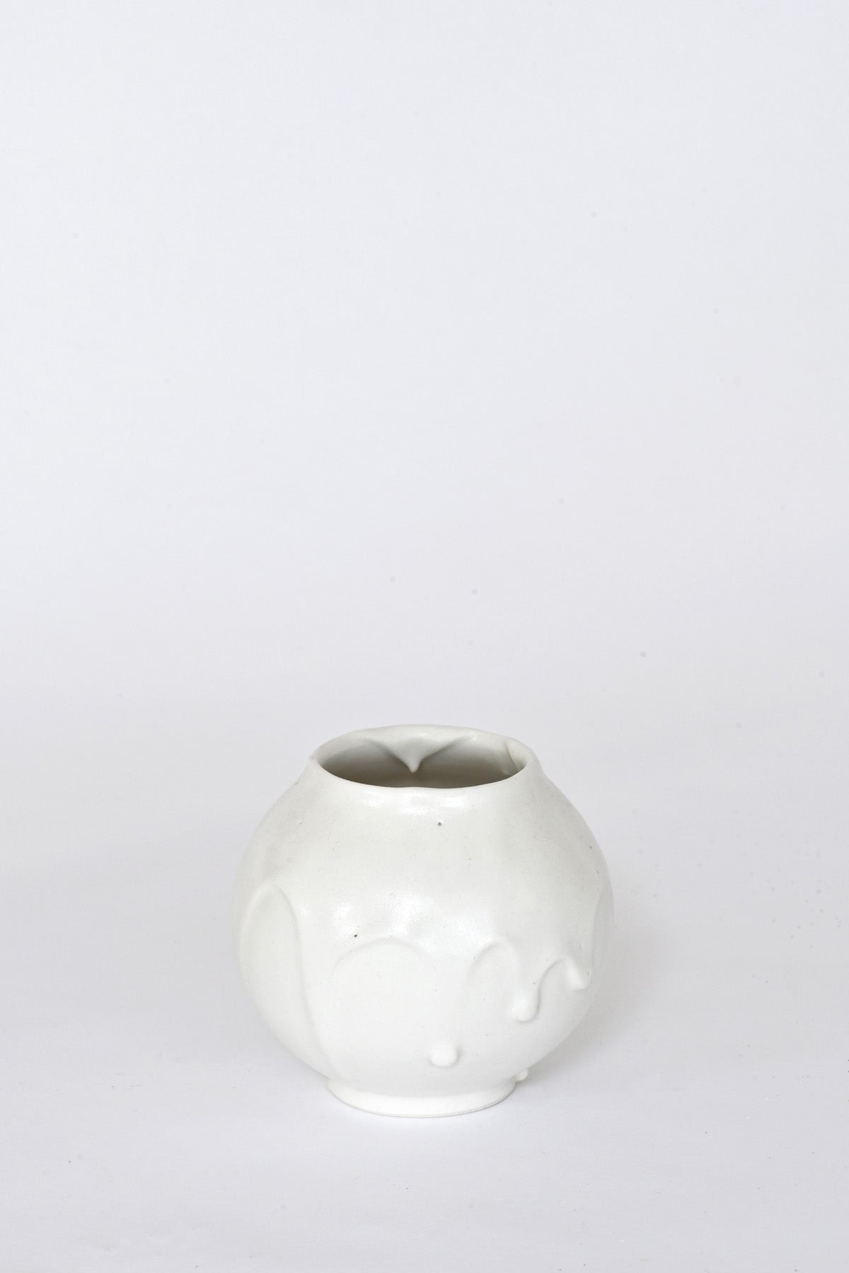 Mini Moon Jar with Cream Drips by Tiffany Tang Studio at Abacus Row Handmade Jewelry